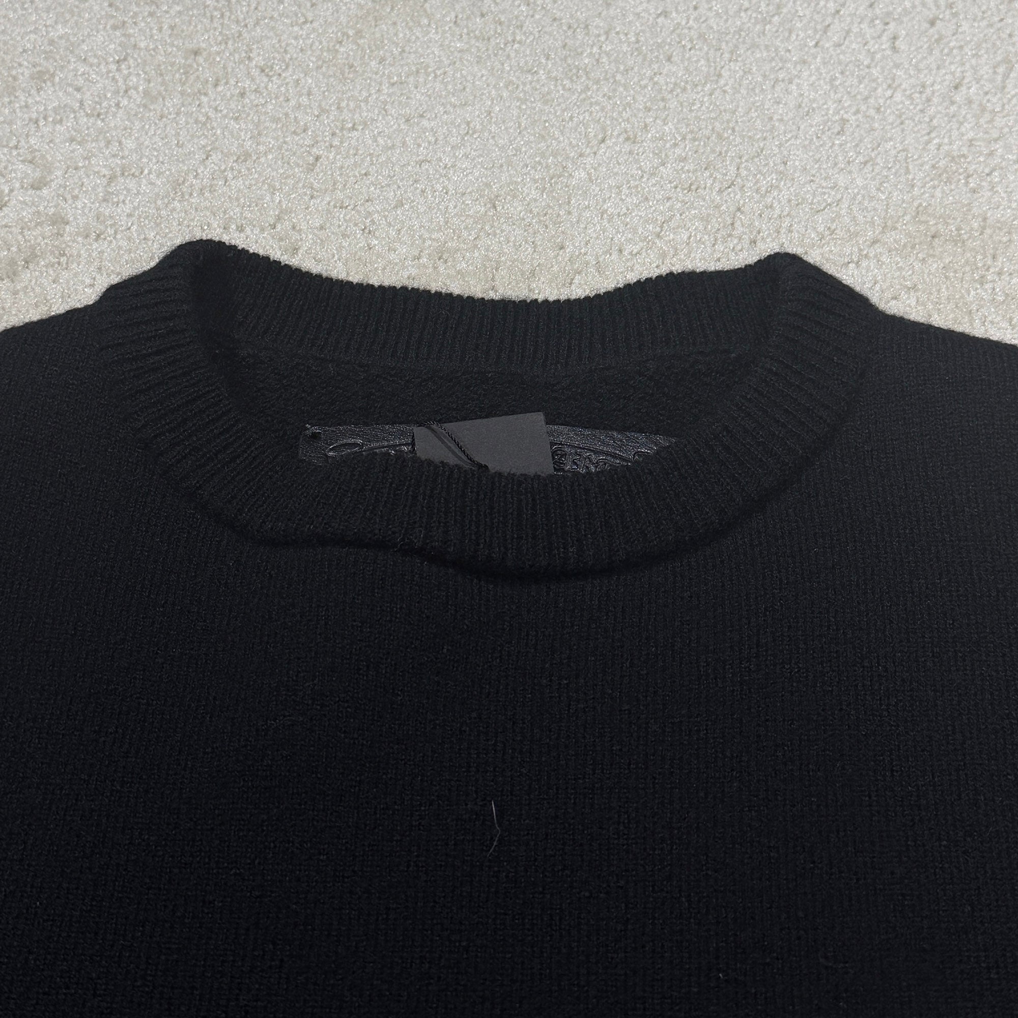 CHROME HEARTS Y NOT Arm Logo Embroidery Cashmere Knit Sweater Size L クロムハーツ ワイノット アームロゴ刺繍 カシミヤ ニット セーター サイズL