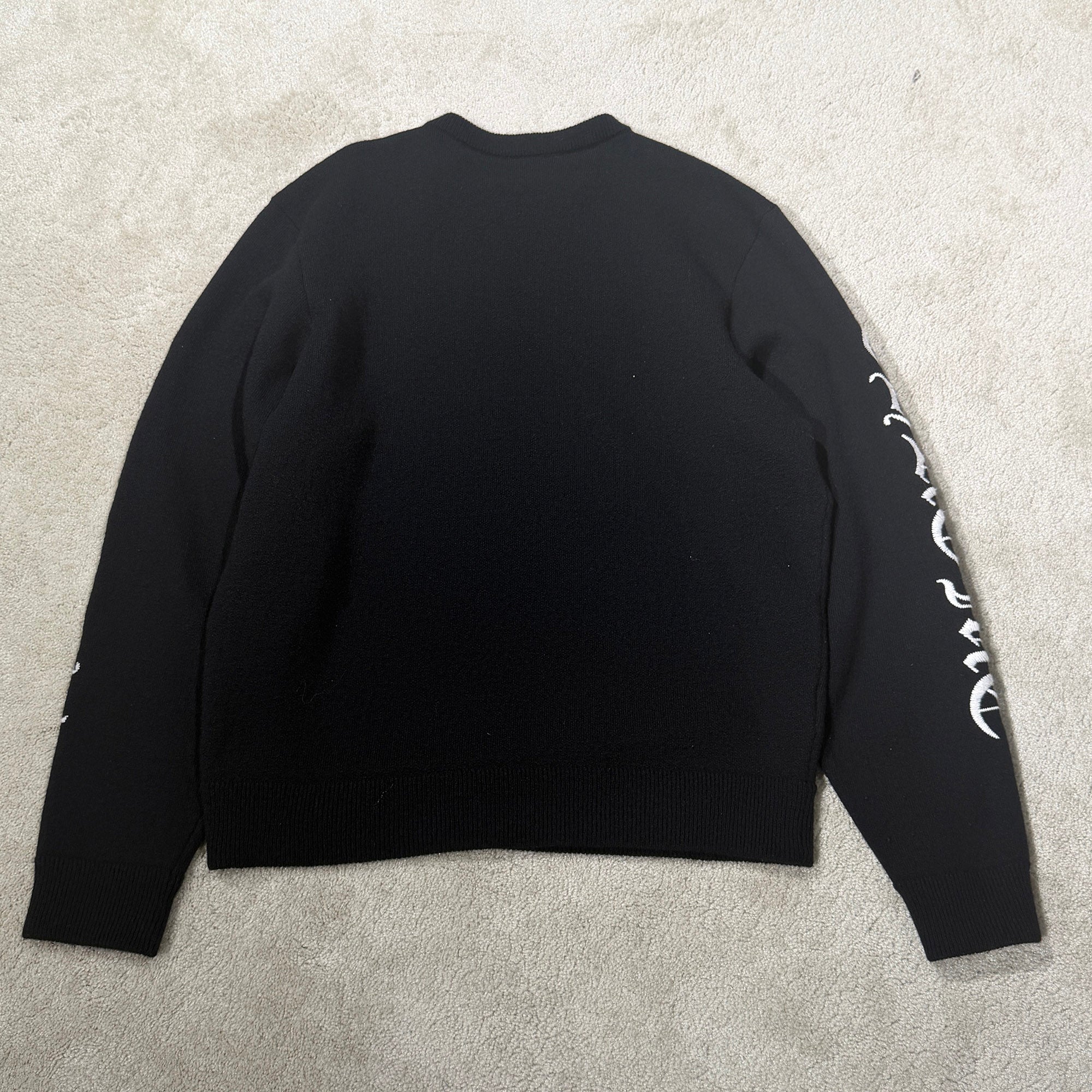 CHROME HEARTS Y NOT Arm Logo Embroidery Cashmere Knit Sweater Size L クロムハーツ ワイノット アームロゴ刺繍 カシミヤ ニット セーター サイズL
