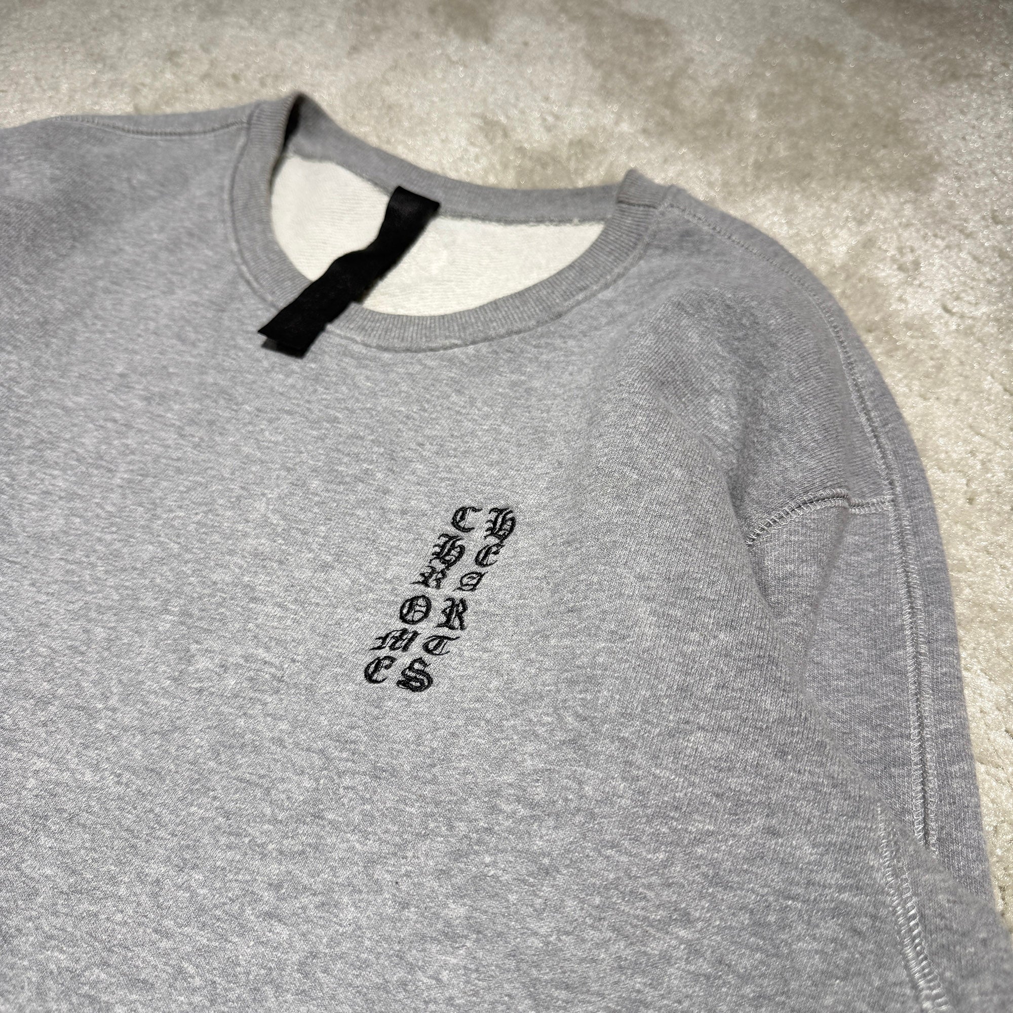 CHROME HEARTS Y NOT CH Plus Leather Patch Sweatshirt Size XL クロムハーツ ワイノット CHプラス レザーパッチ スウェットシャツ サイズXL