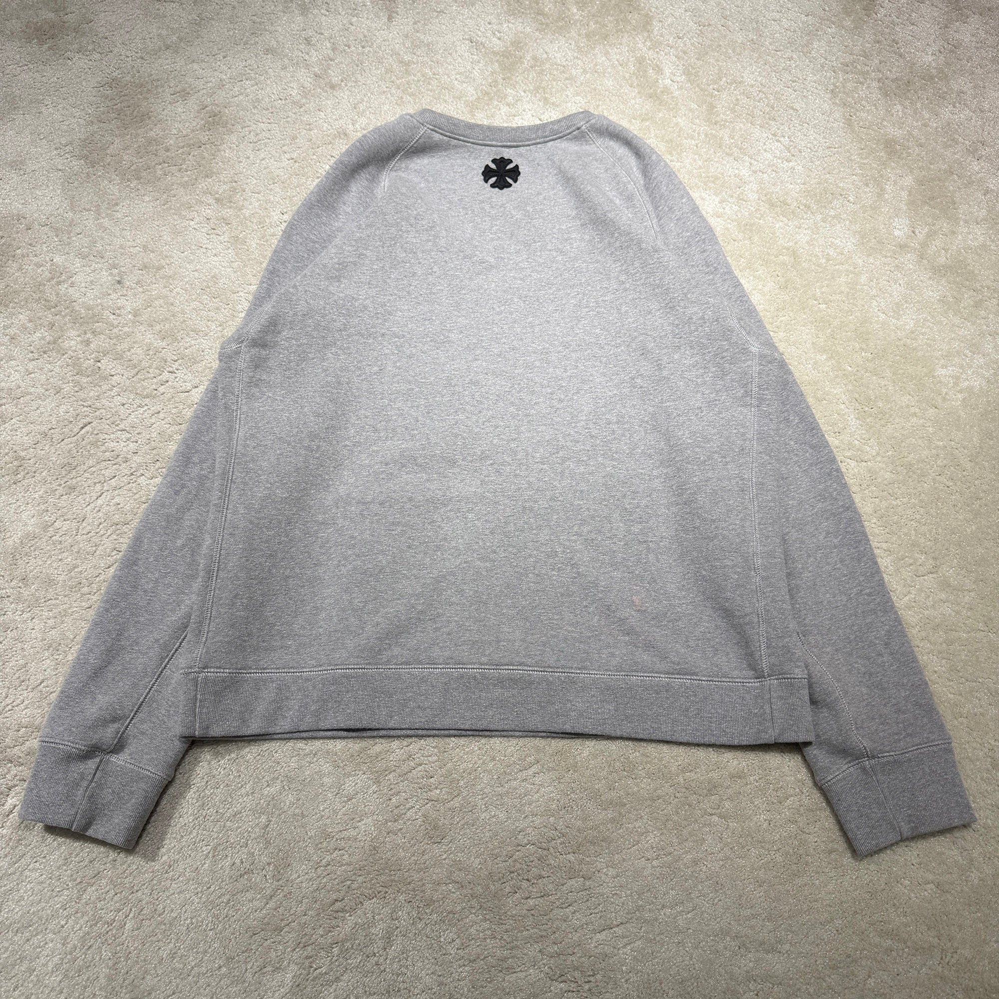 CHROME HEARTS Y NOT CH Plus Leather Patch Sweatshirt Size XL クロムハーツ ワイノット CHプラス レザーパッチ スウェットシャツ サイズXL