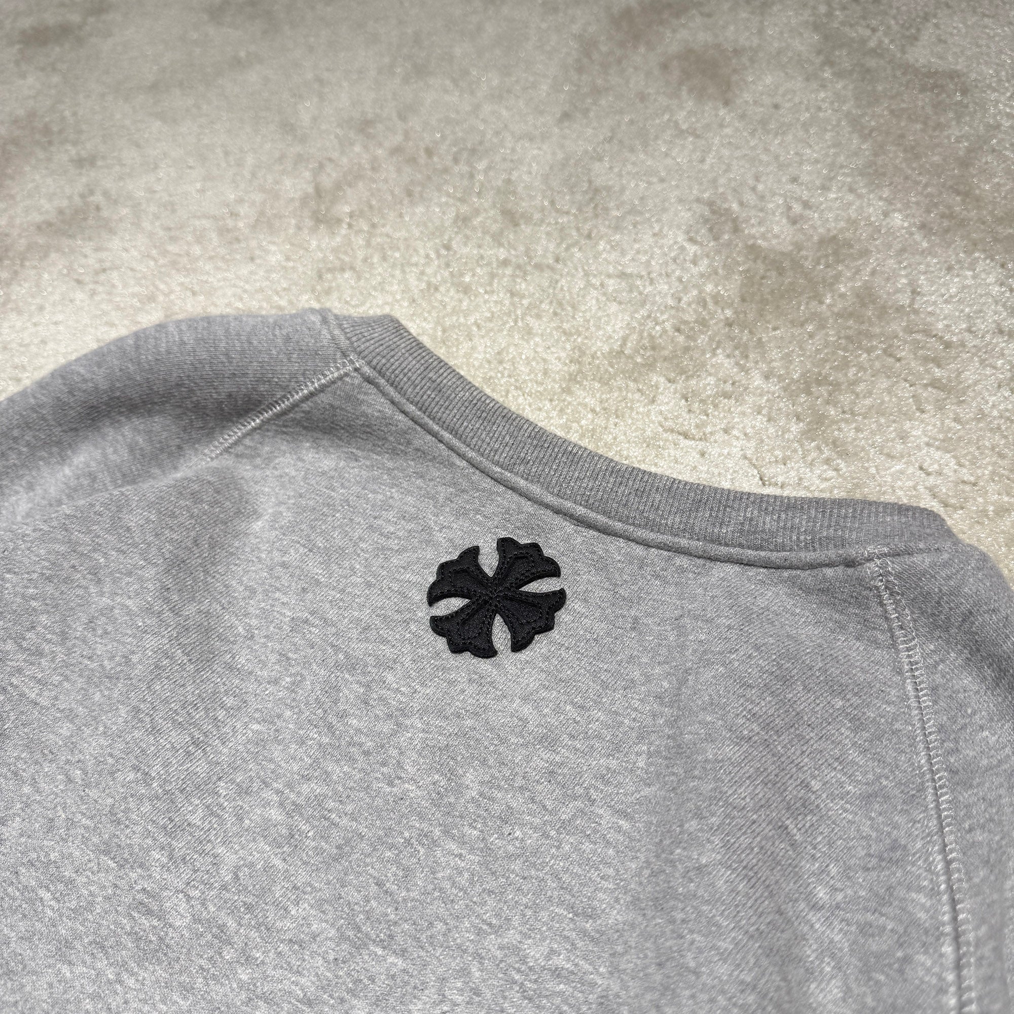 CHROME HEARTS Y NOT CH Plus Leather Patch Sweatshirt Size XL クロムハーツ ワイノット CHプラス レザーパッチ スウェットシャツ サイズXL