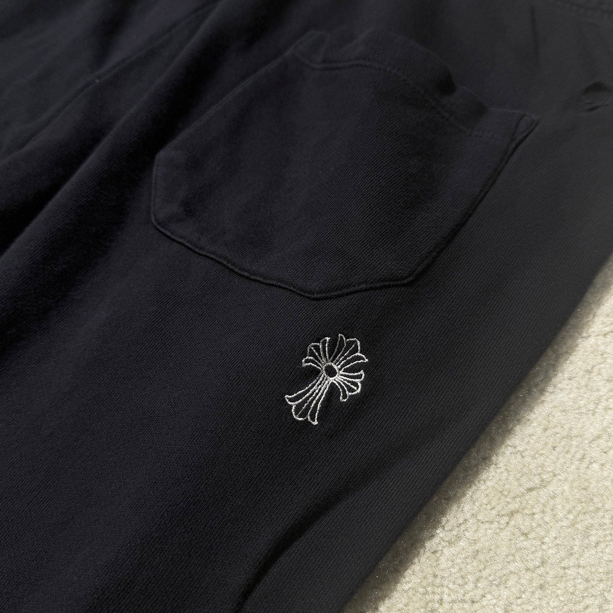 CHROME HEARTS Y NOT Vertical Logo CH Cross Embroidery Sweat Pants Size L クロムハーツ ワイノットバーティカルロゴ CHクロス刺繍 スウェットパンツ サイズL