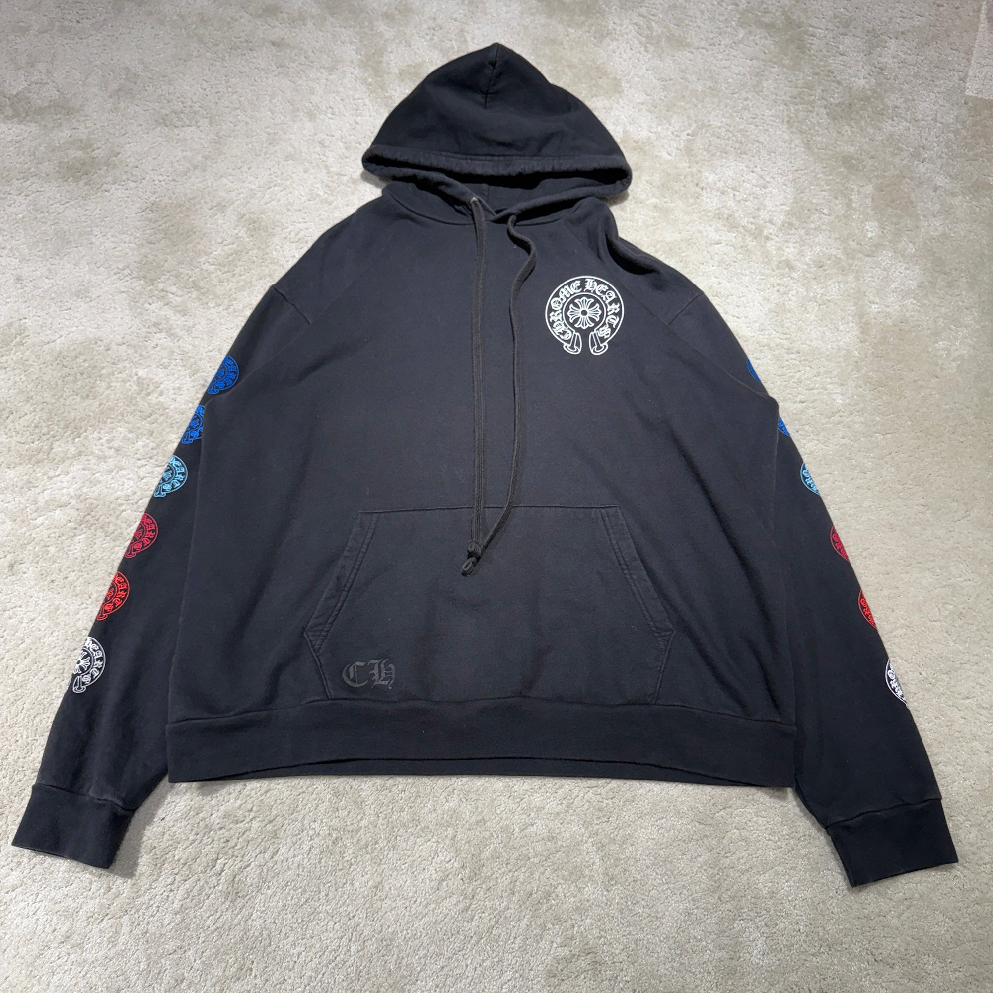 CHROME HEARTS 2022SS Multi Color Horseshoe Pullover Hoodie Size XL クロムハーツ マルチカラーホースシュー プルオーバーフーディ サイズXL