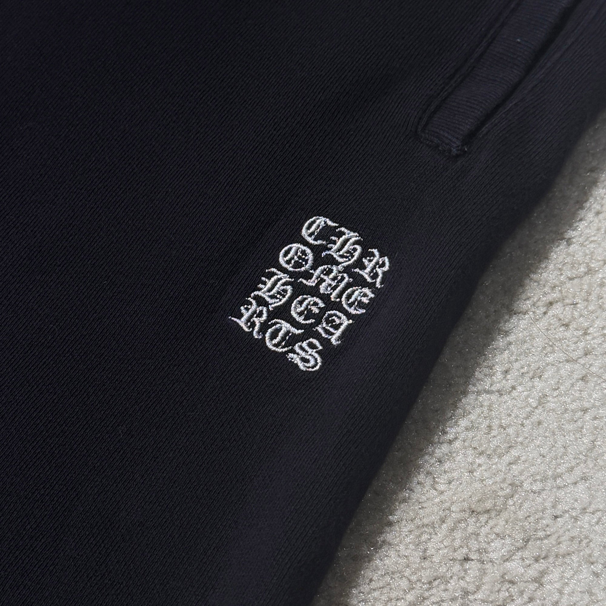 CHROME HEARTS Y NOT Vertical Logo CH Cross Embroidery Sweat Half Pants Size L クロムハ―ツ ワイノット ヴァーティカルロゴ CHクロス刺繡 スウェット ハーフパンツ サイズL