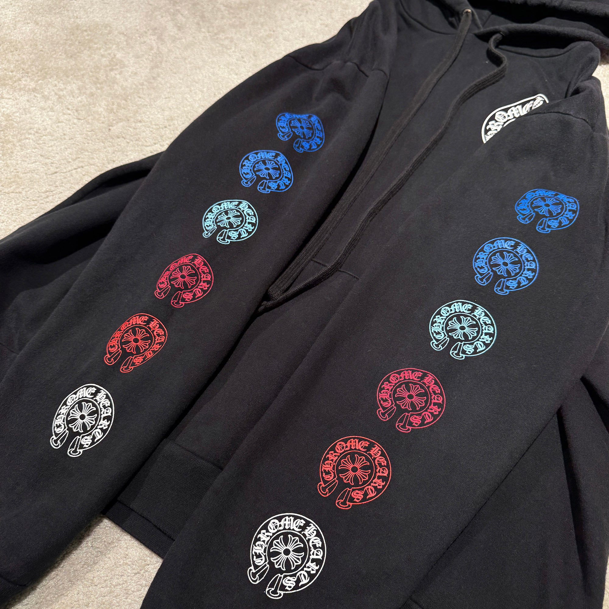 CHROME HEARTS 2022SS Multi Color Horseshoe Pullover Hoodie Size XL クロムハーツ マルチカラーホースシュー プルオーバーフーディ サイズXL