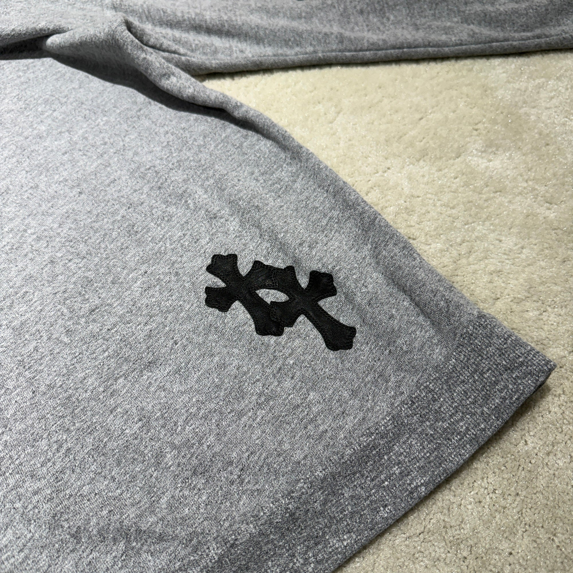 CHROME HEARTS Y NOT Cross Leather Patch Sweatshirt Size M クロムハーツ ワイノット クロス レザーパッチ スウェットシャツ サイズM