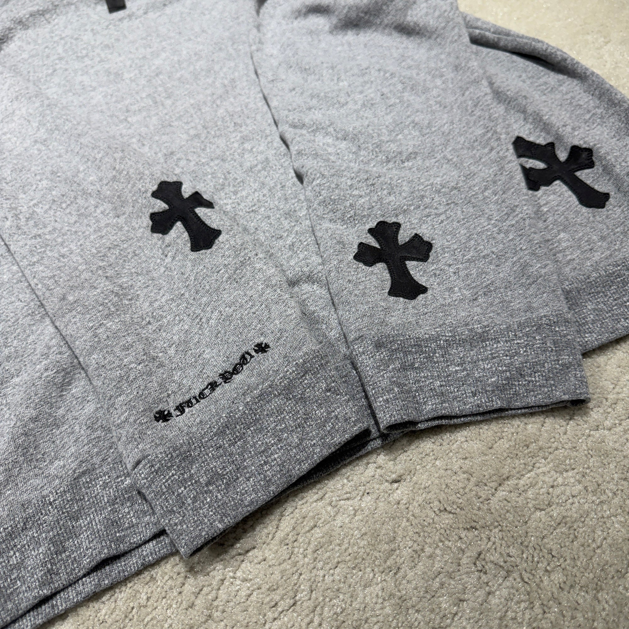 CHROME HEARTS Y NOT Cross Leather Patch Sweatshirt Size M クロムハーツ ワイノット クロス レザーパッチ スウェットシャツ サイズM