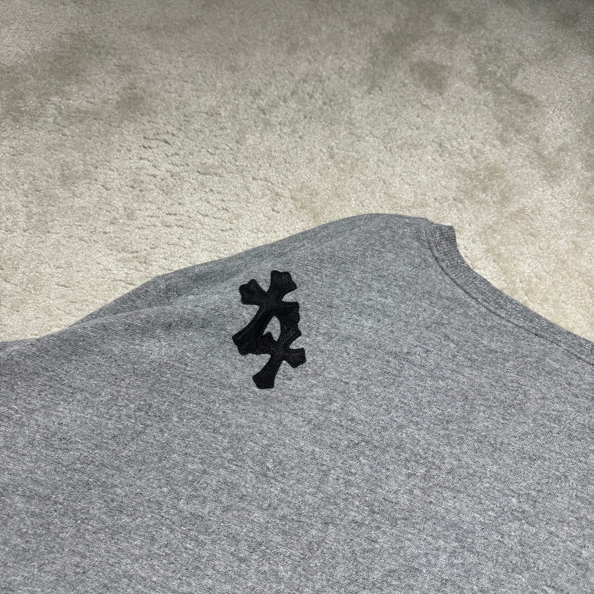 CHROME HEARTS Y NOT Cross Leather Patch Sweatshirt Size M クロムハーツ ワイノット クロス レザーパッチ スウェットシャツ サイズM