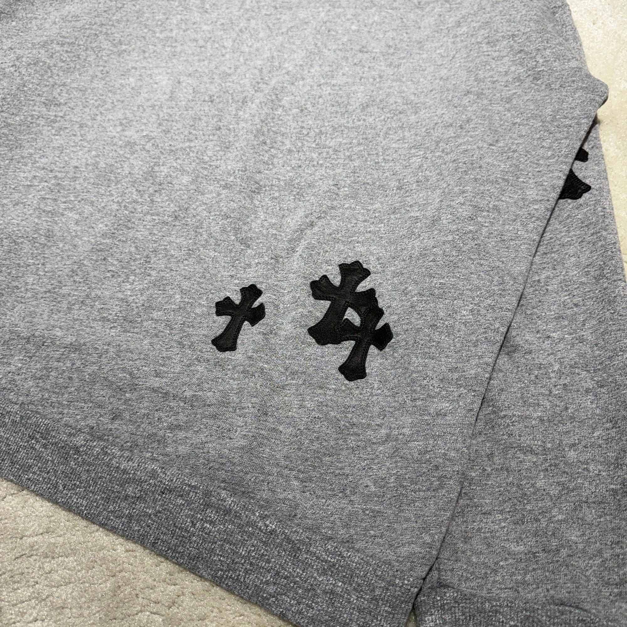 CHROME HEARTS Y NOT Cross Leather Patch Sweatshirt Size M クロムハーツ ワイノット クロス レザーパッチ スウェットシャツ サイズM