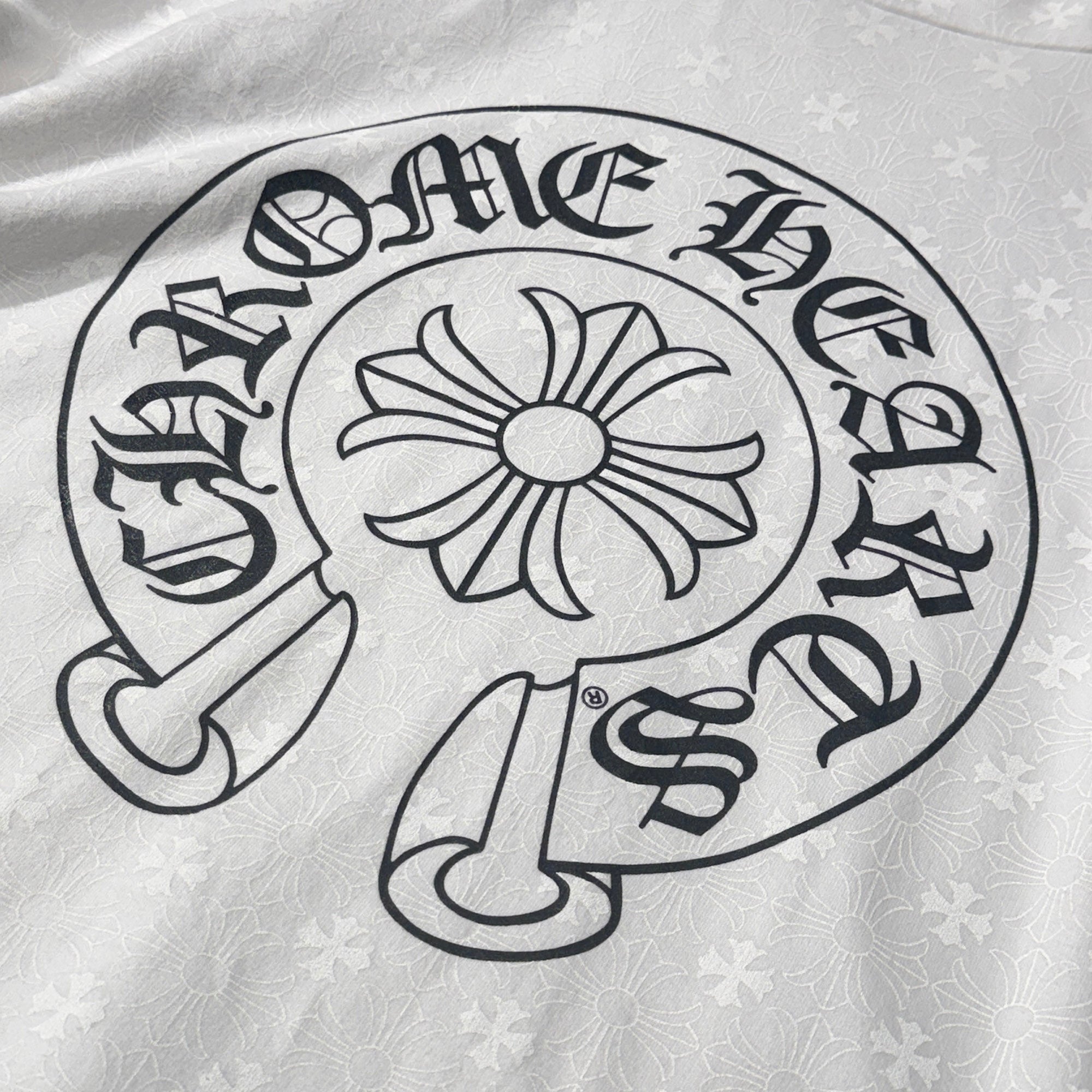 CHROME HEARTS Vertical Logo CH Plus Pullover Hoodie Size XL クロムハーツ ヴァーティカルロゴ CHプラス総柄 プルオーバーフーディ サイズXL