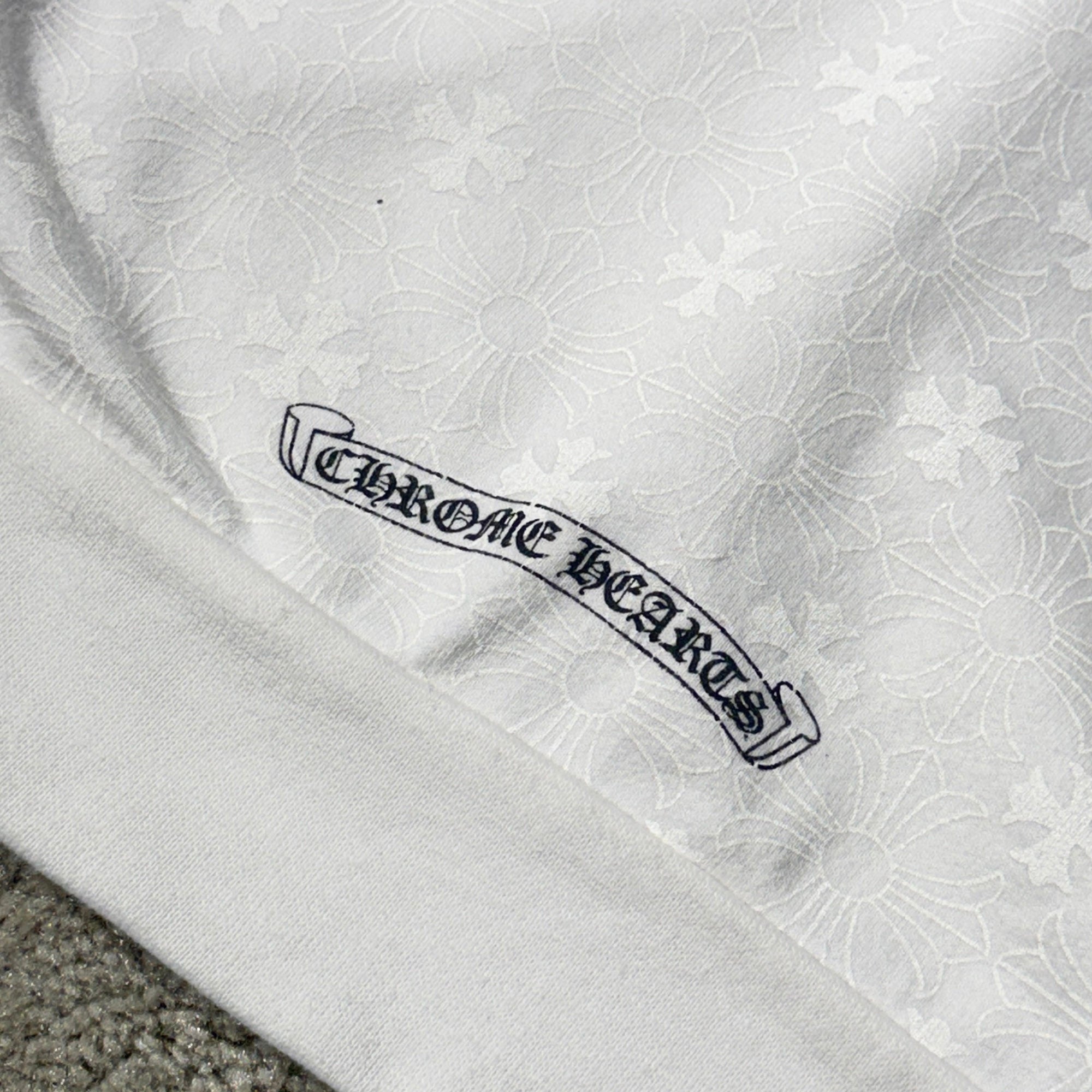 CHROME HEARTS Vertical Logo CH Plus Pullover Hoodie Size XL クロムハーツ ヴァーティカルロゴ CHプラス総柄 プルオーバーフーディ サイズXL