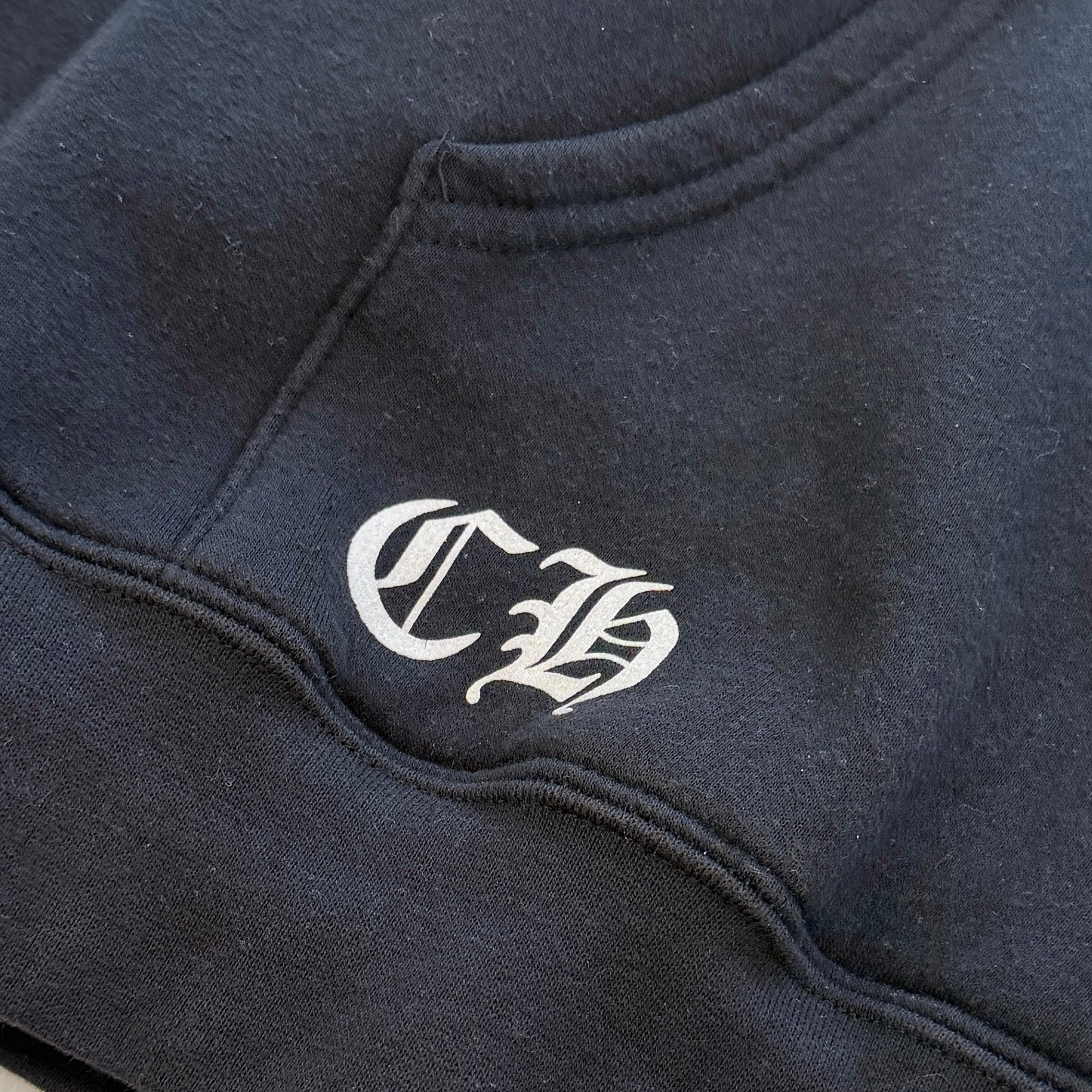 CHROME HEARTS Back Scroll Arm Cross Zip Up Hoodie Size M クロムハーツ バック スクロール アームクロス ジップアップ フーディ サイズM
