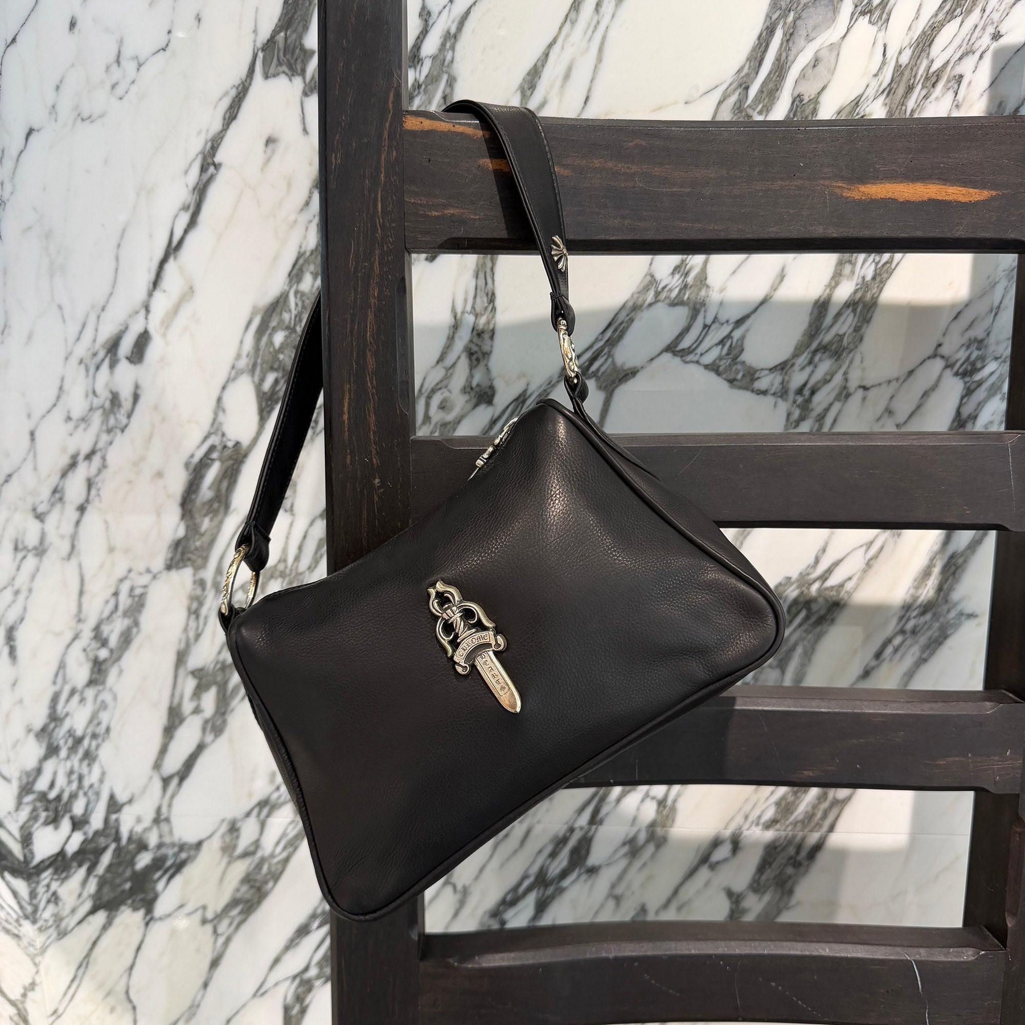 CHROME HEARTS CHICKEN NUGGET Leather Shoulder Bag クロムハーツ チキンナゲット レザー ショルダーバッグ