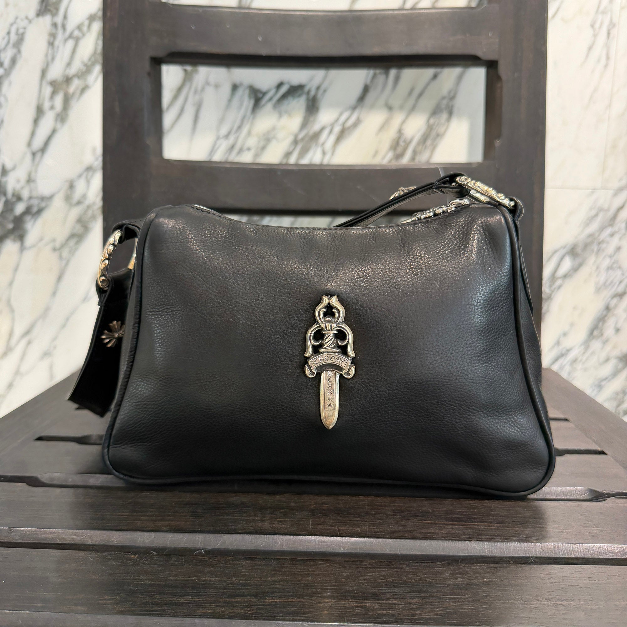 CHROME HEARTS CHICKEN NUGGET Leather Shoulder Bag クロムハーツ チキンナゲット レザー ショルダーバッグ