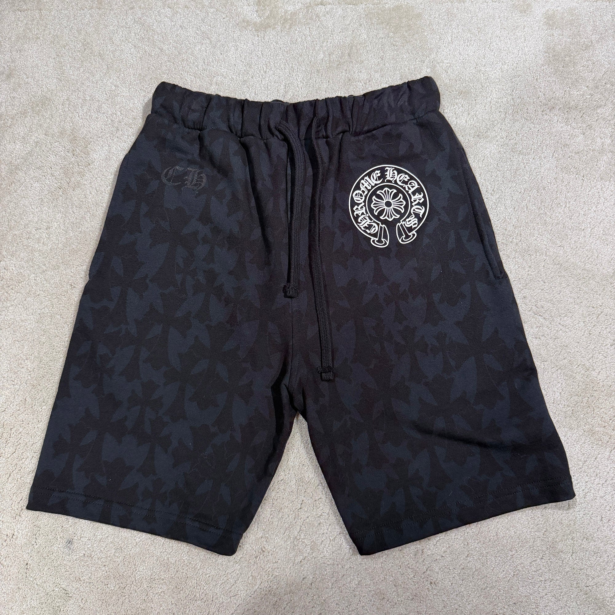 CHROME HEARTS 2024SS Graveyard Cemetery Cross Half Pants Size S クロムハーツ グレイブヤード セメタリークロス ハーフパンツ サイズS