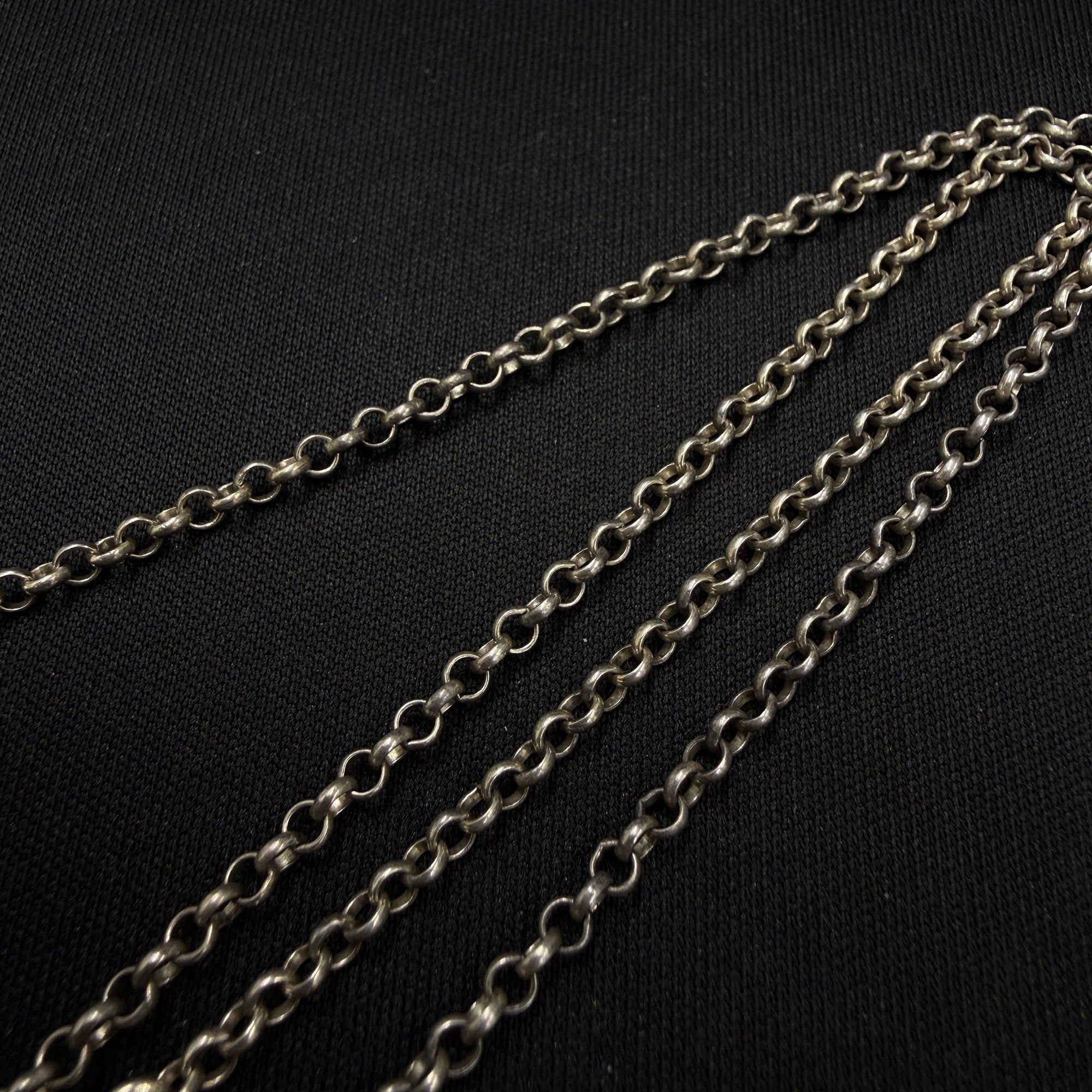 CHROME HEARTS Safety Pin Pendant Top 1 Diamond Roll Chain Necklace Size 16 Inch クロムハーツ セーフティピン 1ダイヤモンド ペンダントトップ ロールチェーン ネックレス サイズ16インチ