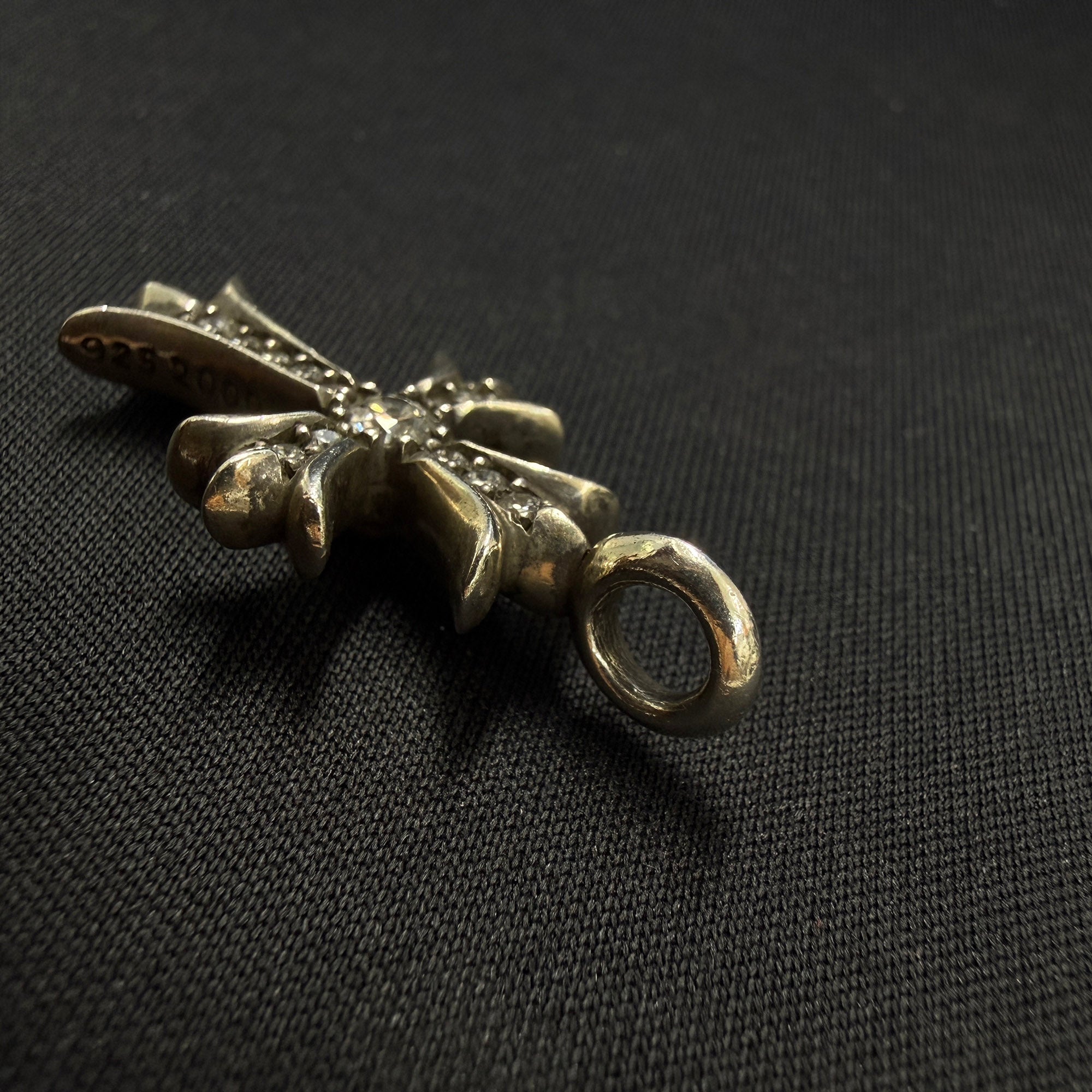CHROME HEARTS Tiny Fat Cross Pave Diamond Pendant Top クロムハーツ タイニーファットクロス パヴェダイヤモンド ペンダントトップ