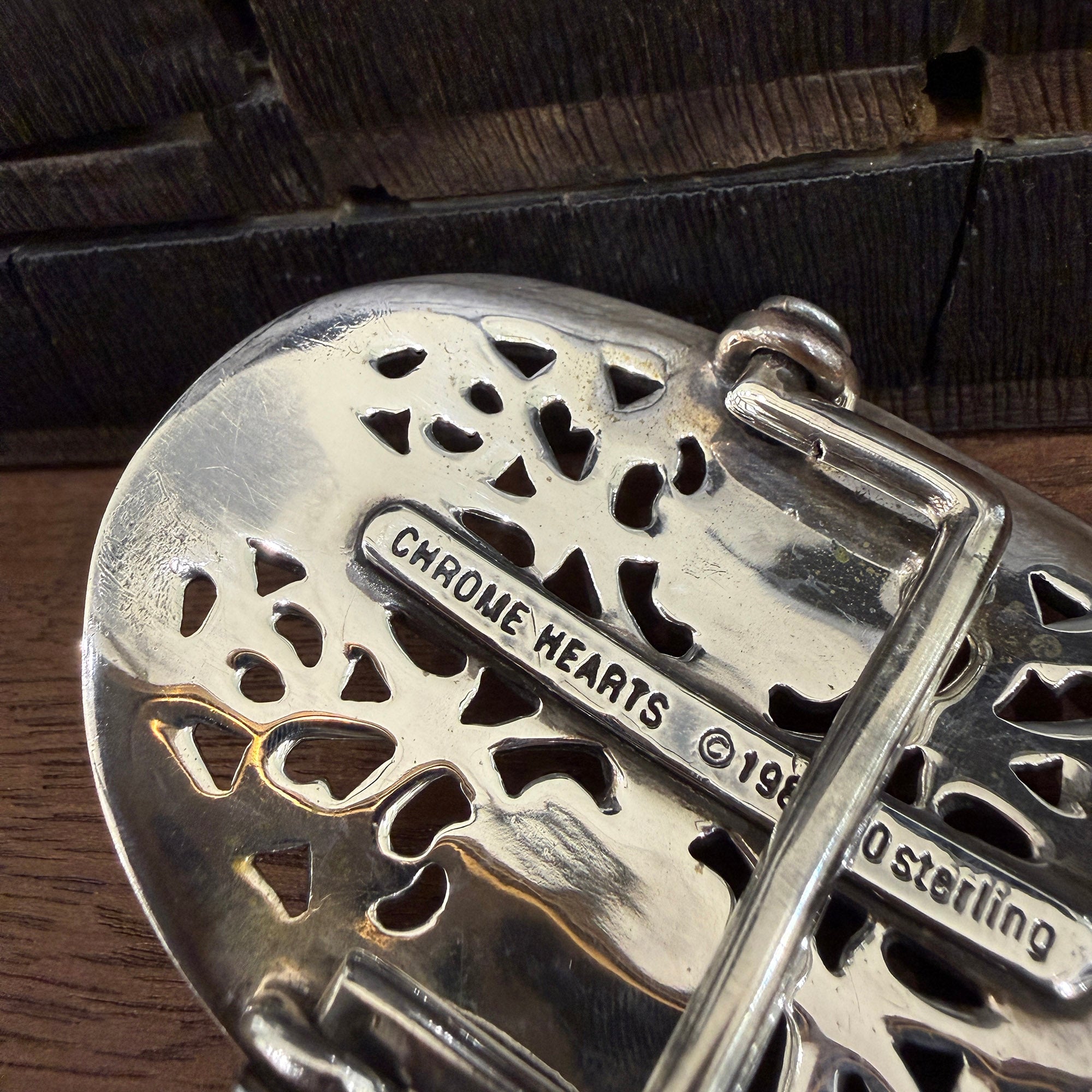 CHROME HEARTS Classic Oval Cross Buckle Belt Size 30 Inch クロムハーツ クラシックオーバルクロス バックル ベルト サイズ30インチ