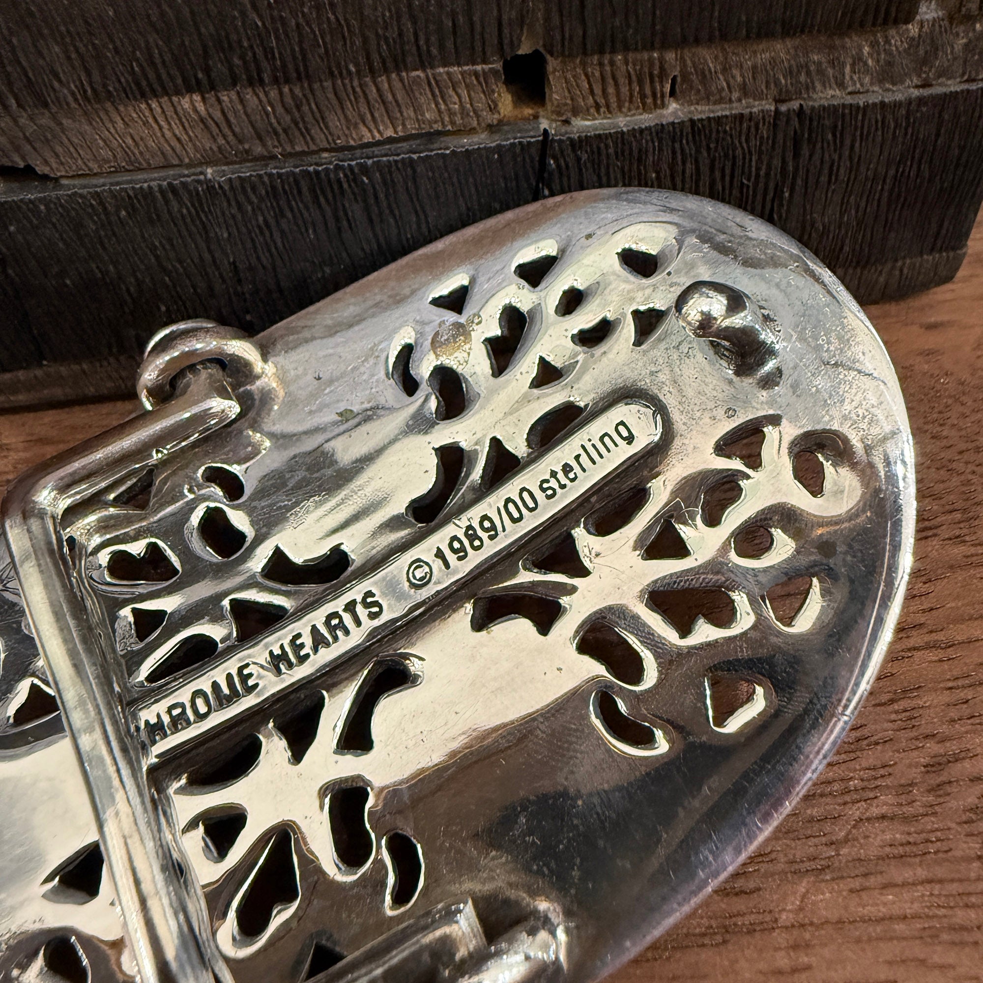 CHROME HEARTS Classic Oval Cross Buckle Belt Size 30 Inch クロムハーツ クラシックオーバルクロス バックル ベルト サイズ30インチ