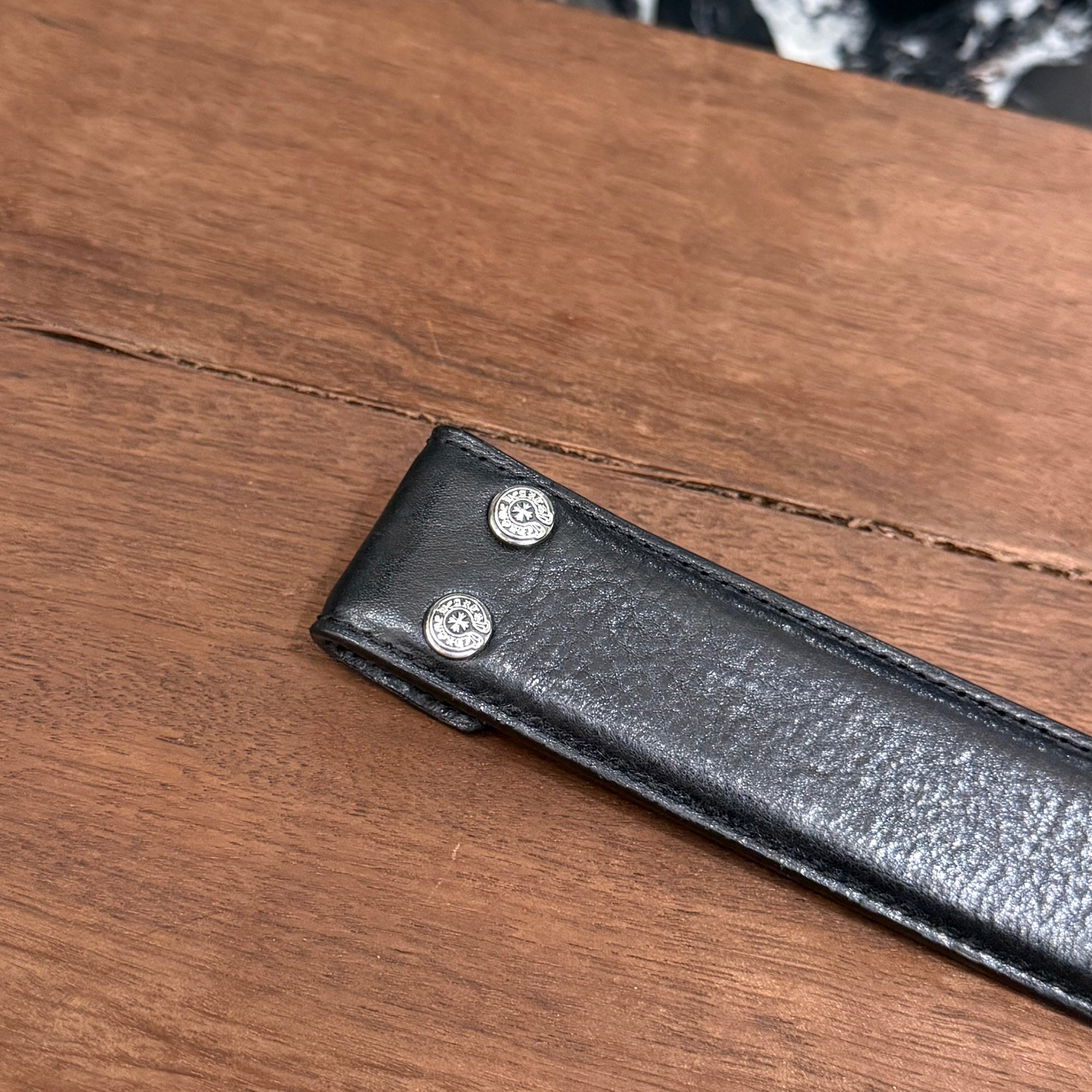 CHROME HEARTS Classic Oval Cross Buckle Belt Size 30 Inch クロムハーツ クラシックオーバルクロス バックル ベルト サイズ30インチ
