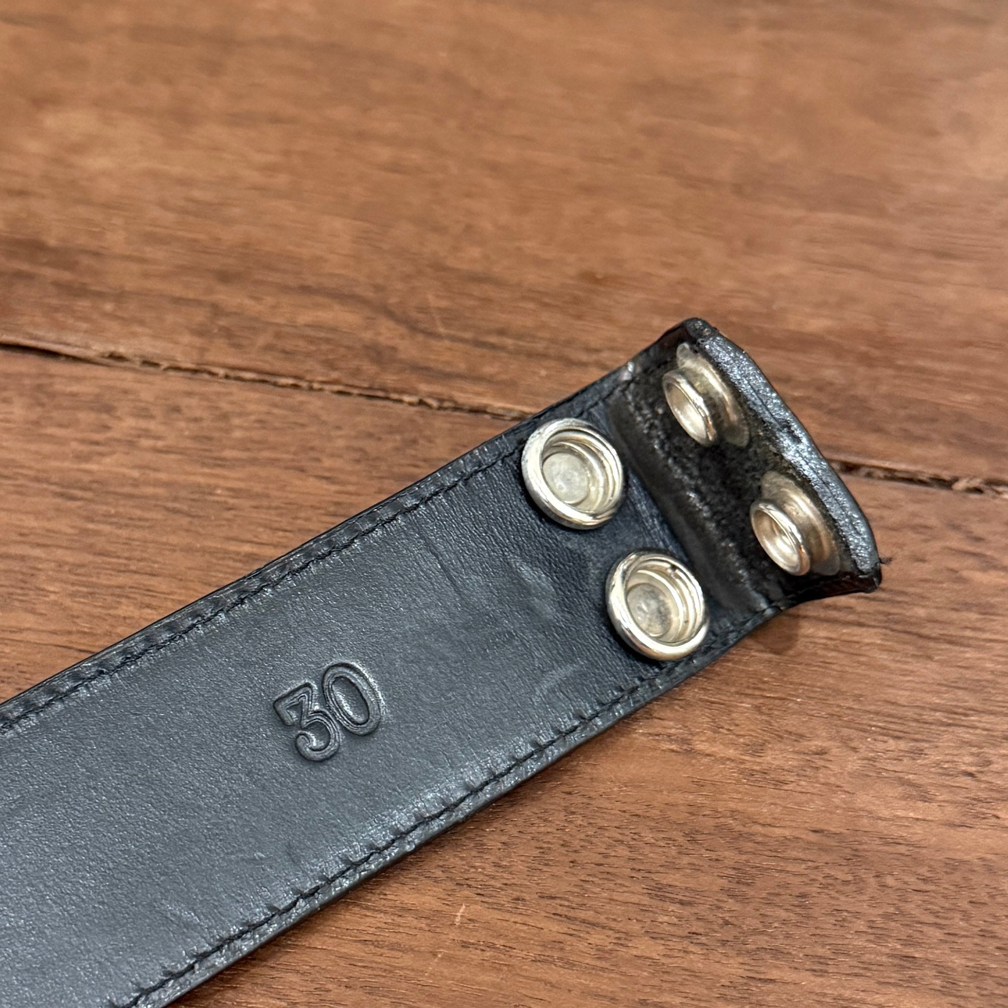 CHROME HEARTS Classic Oval Cross Buckle Belt Size 30 Inch クロムハーツ クラシックオーバルクロス バックル ベルト サイズ30インチ