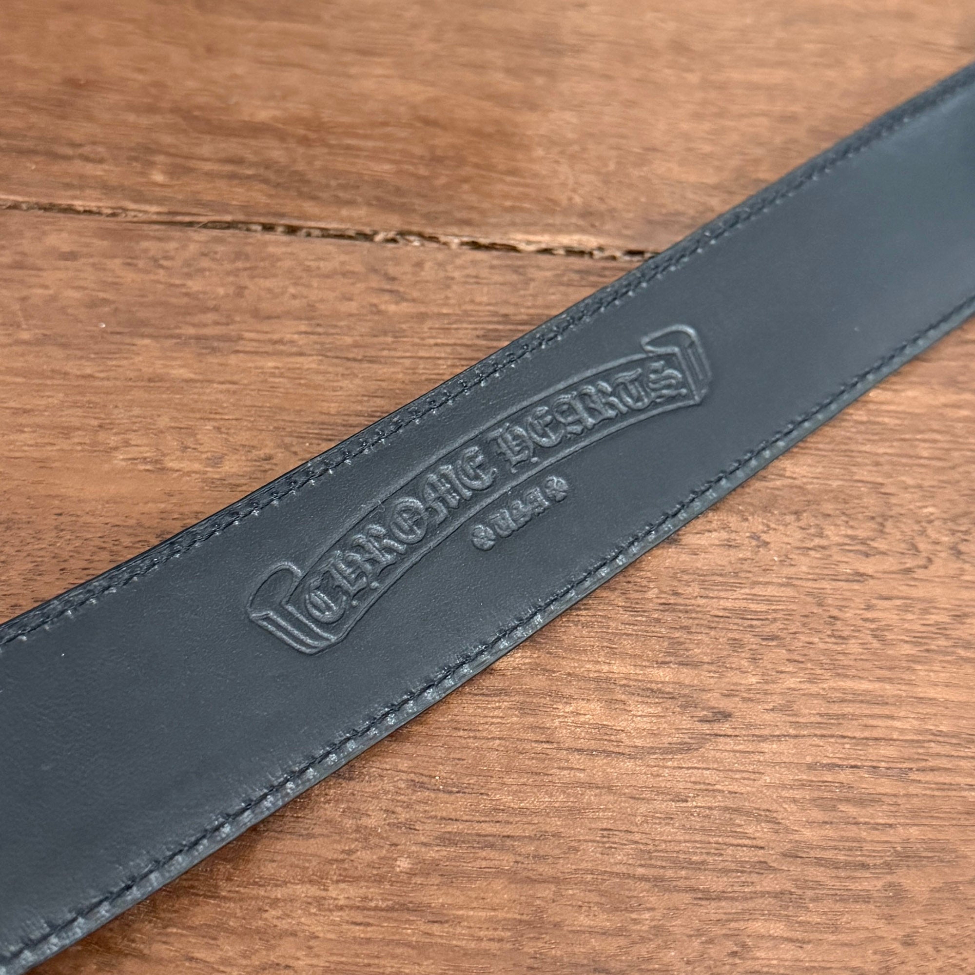 CHROME HEARTS Classic Oval Cross Buckle Belt Size 30 Inch クロムハーツ クラシックオーバルクロス バックル ベルト サイズ30インチ
