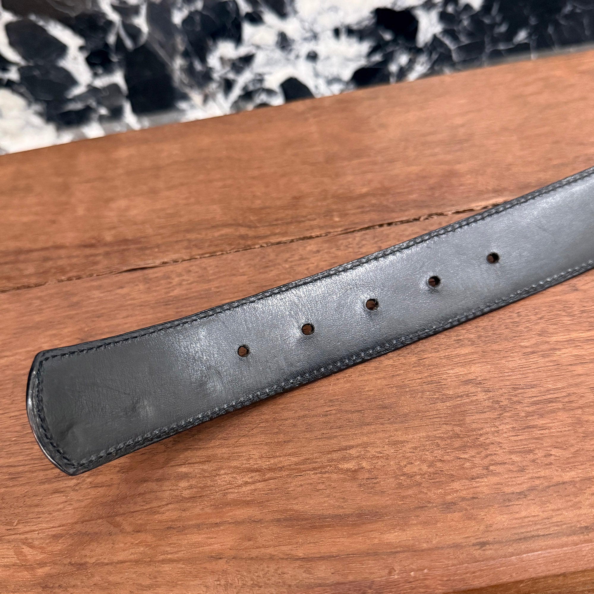CHROME HEARTS Classic Oval Cross Buckle Belt Size 30 Inch クロムハーツ クラシックオーバルクロス バックル ベルト サイズ30インチ