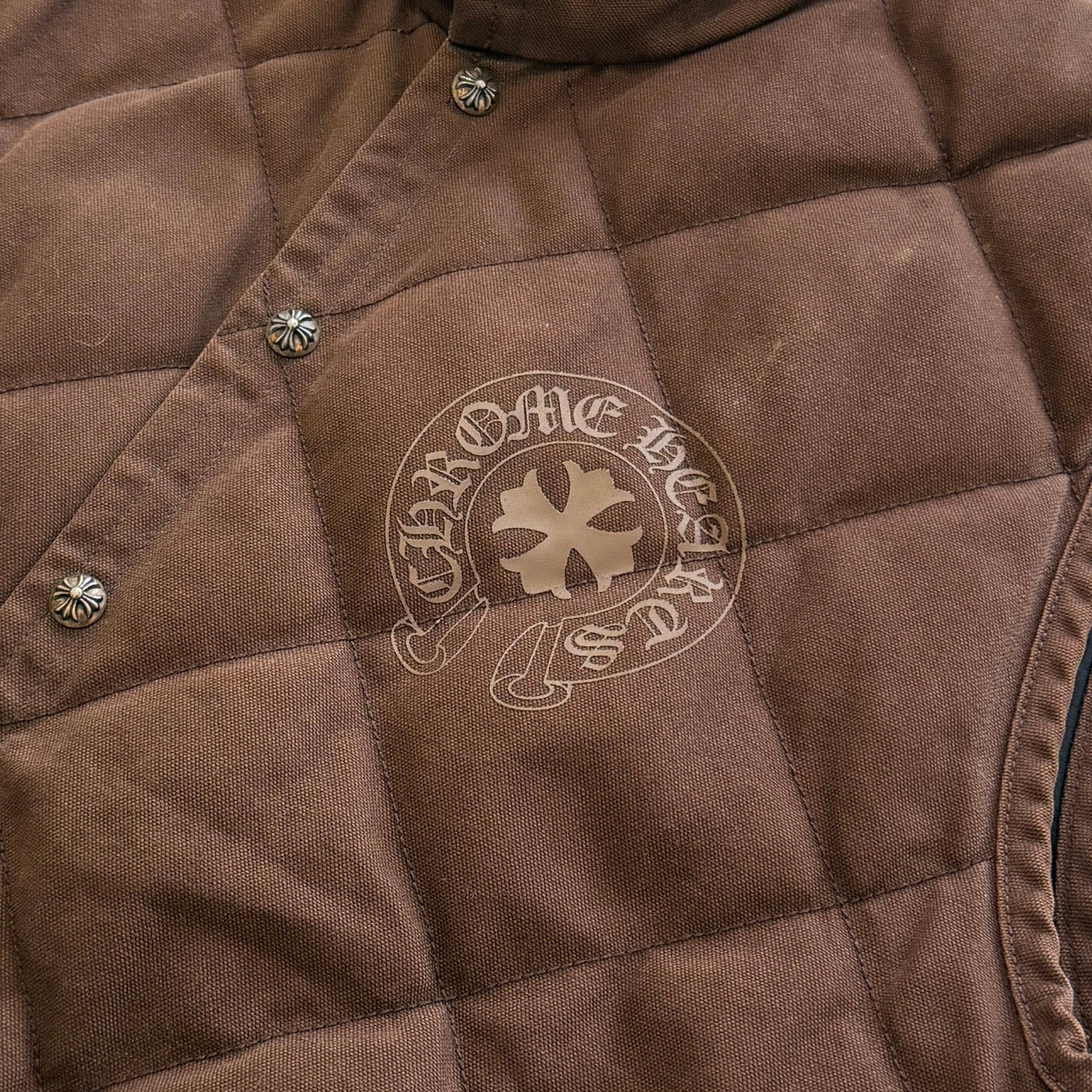 CHROME HEARTS Y NOT TEENAGE KICKS Quilting Denim Vest Size L クロムハーツ ワイノット ティーンエイジ・キック キルティング デニム ベスト サイズL