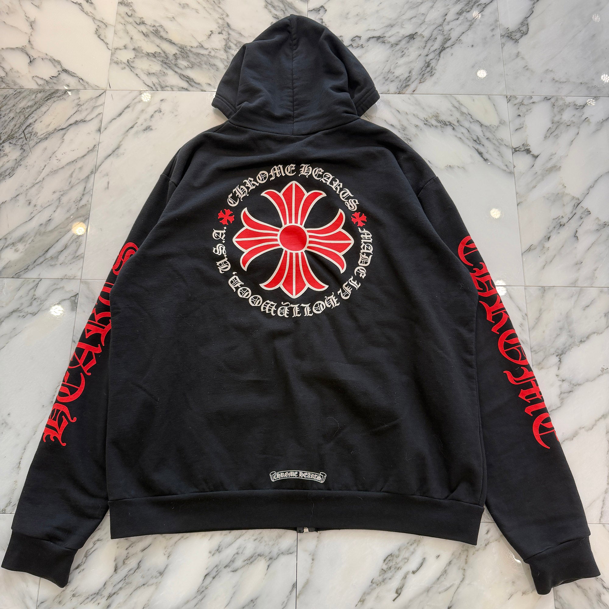 CHROME HEARTS Hollywood Limited Red CH Plus Pullover Hoodie Size L クロムハーツ ハリウッド限定 レッド CHプラス プルオーバー フーディ サイズL