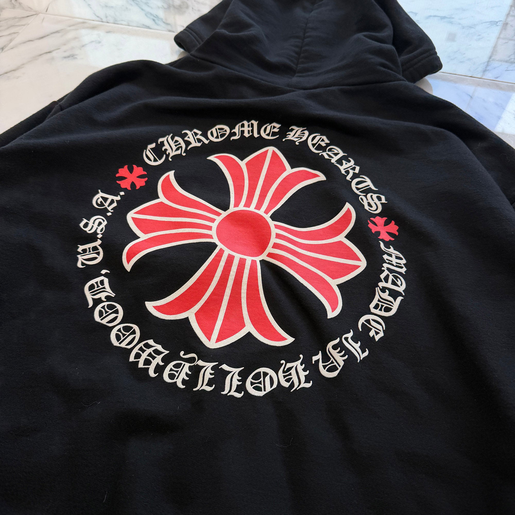 CHROME HEARTS Hollywood Limited Red CH Plus Pullover Hoodie Size L クロムハーツ ハリウッド限定 レッド CHプラス プルオーバー フーディ サイズL