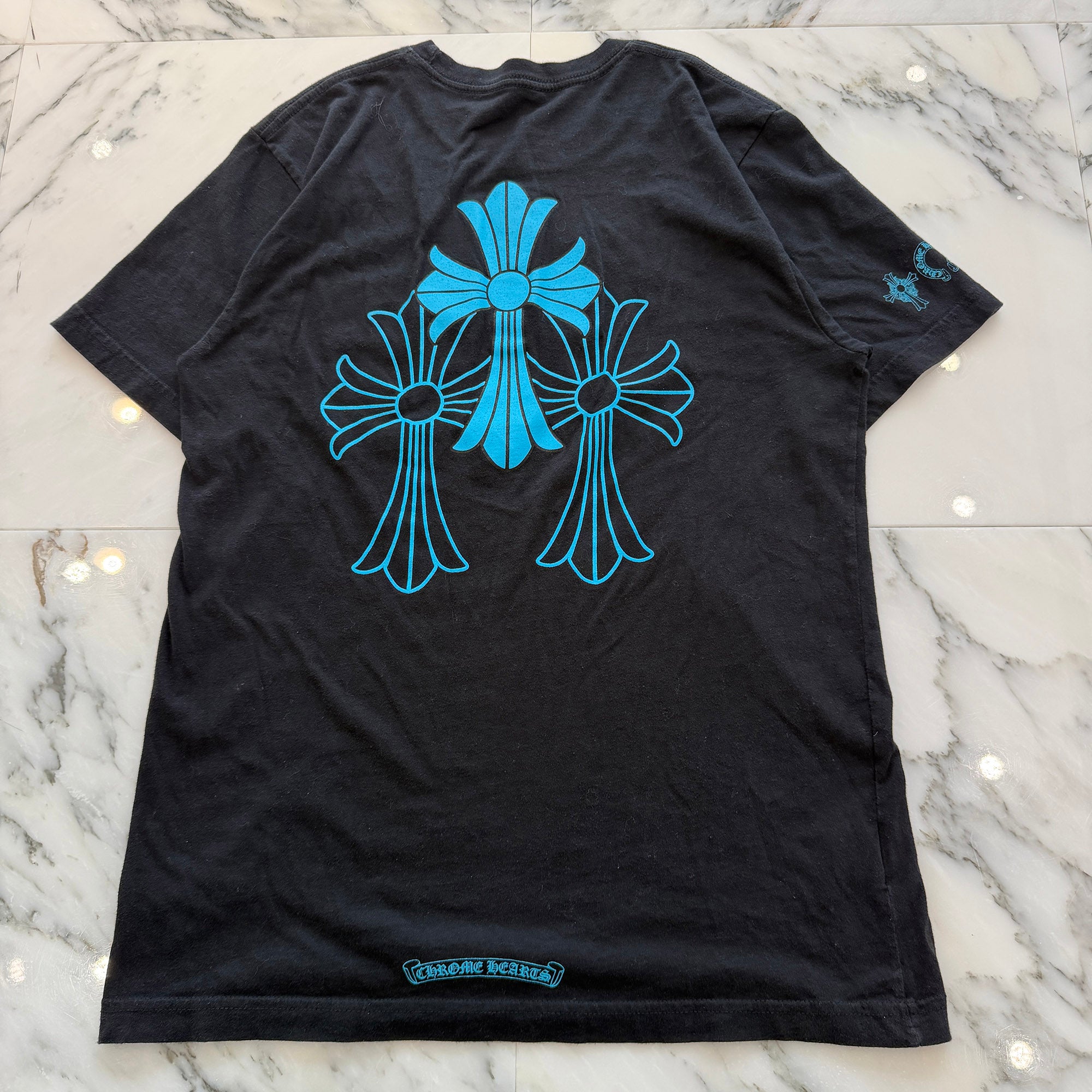 CHROME HEARTS 3 Blue Cross Tee Size M クロムハーツ 3 ブルークロス Tシャツ サイズM