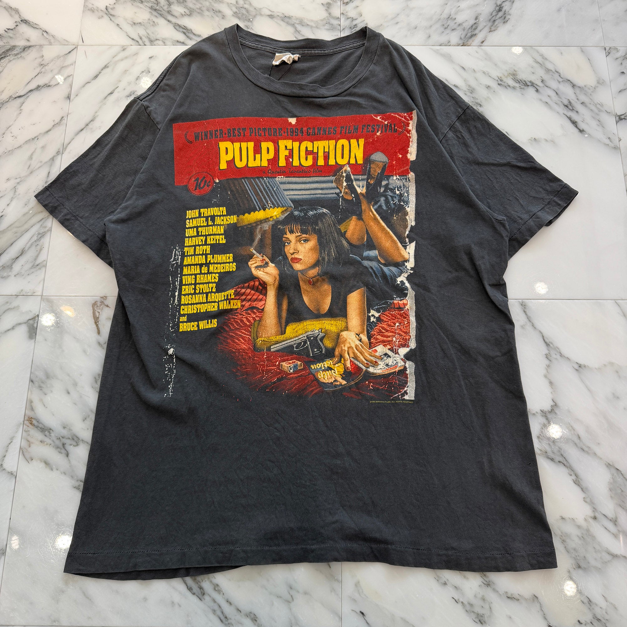 Vintage 90's Pulp Fiction "Back Stage Pass" 1994 Winterland Movie S/S Tee Size L ヴィンテージ 90's パルプフィクション "バックステージパス" 1994 ウィンターランド社製 ムービーTシャツ サイズL