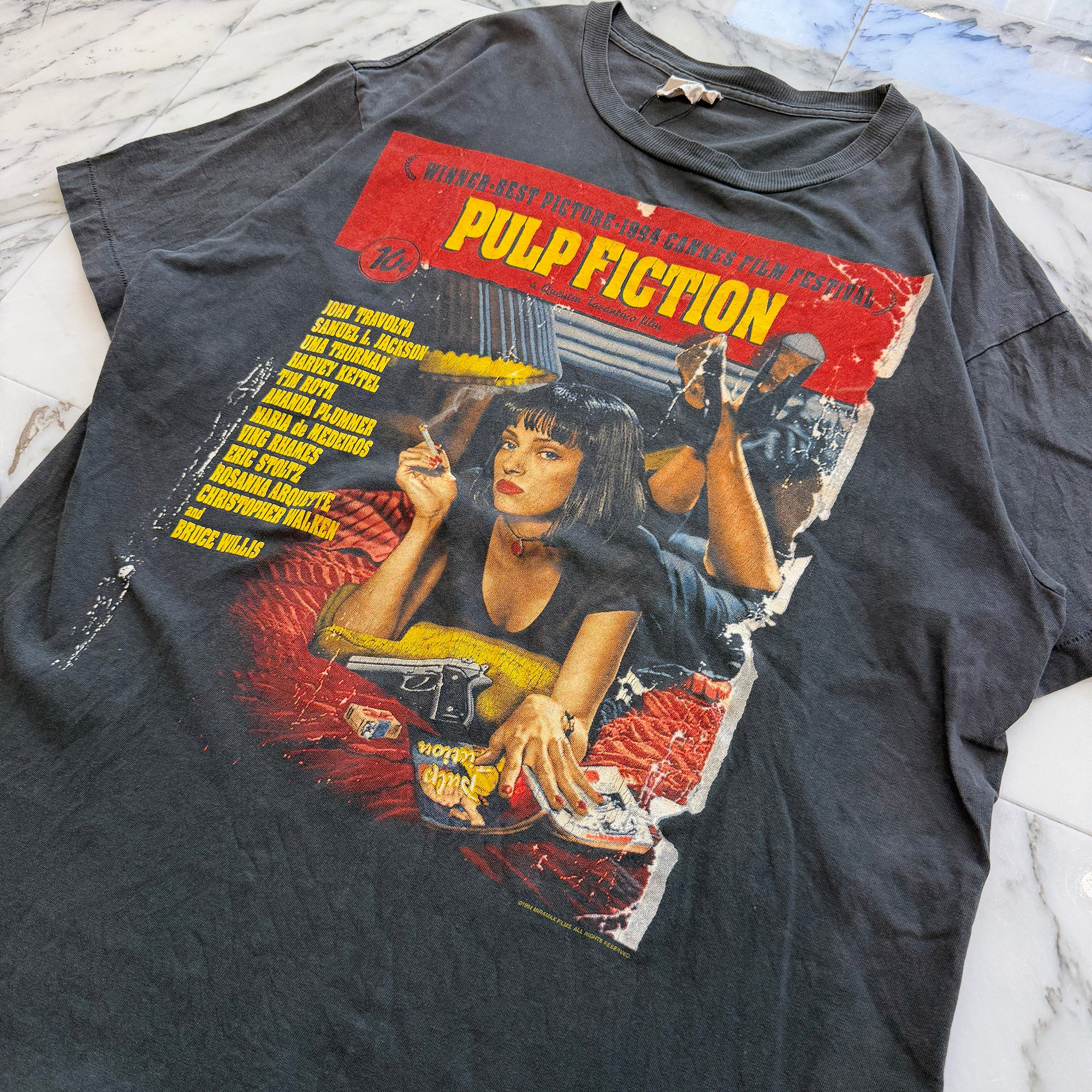 Vintage 90's Pulp Fiction "Back Stage Pass" 1994 Winterland Movie S/S Tee Size L ヴィンテージ 90's パルプフィクション "バックステージパス" 1994 ウィンターランド社製 ムービーTシャツ サイズL