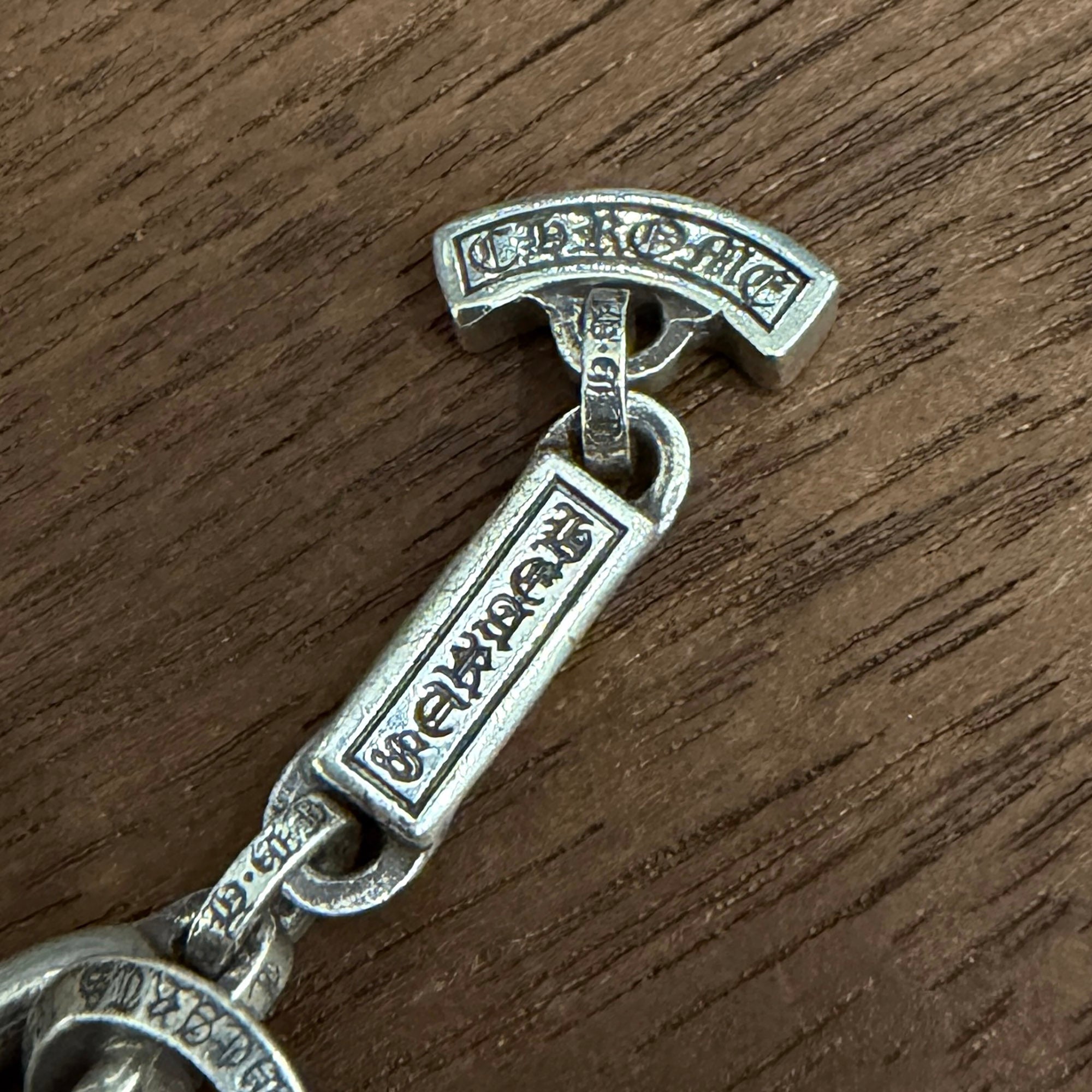 CHROME HEARTS Multi Stack Charm PAPER E CHAIN Bracelet Size 10 Link クロムハーツ マルチ スタック チャーム ペーパーEチェーン ブレスレット サイズ10リンク