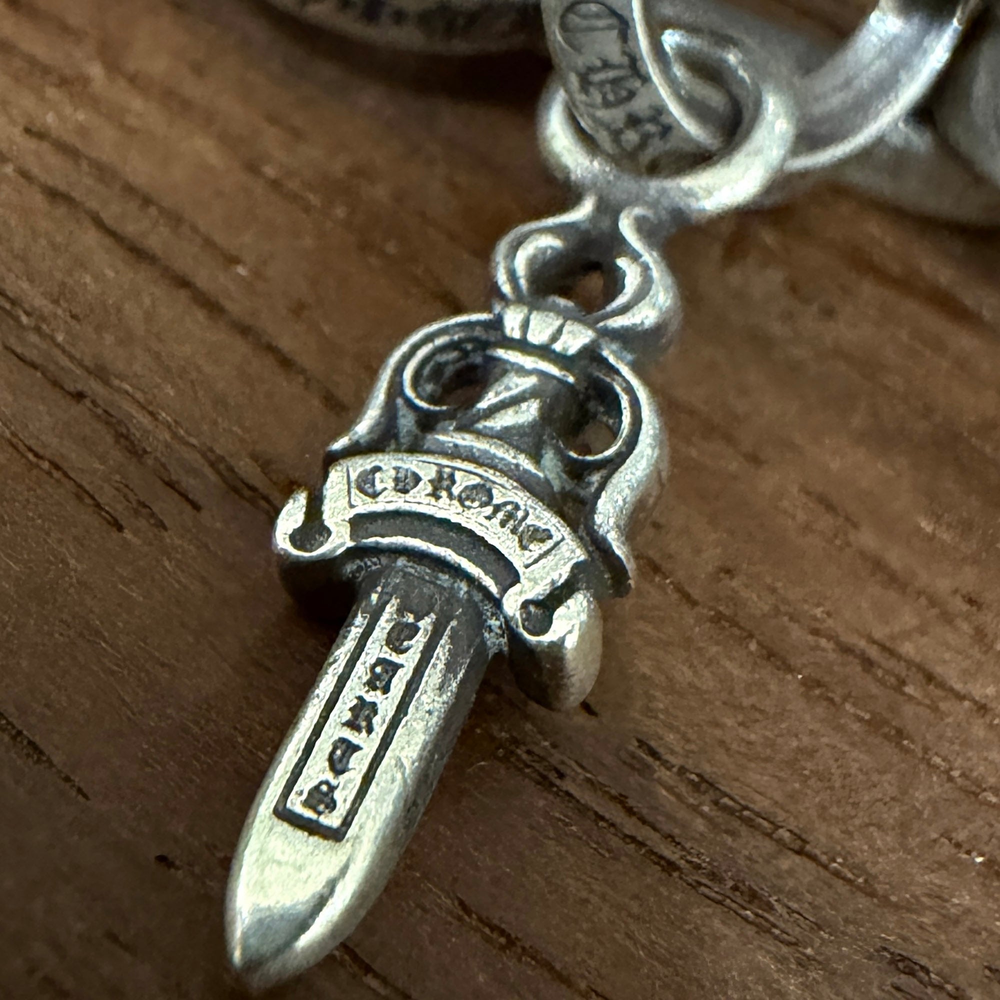 CHROME HEARTS Multi Stack Charm PAPER E CHAIN Bracelet Size 10 Link クロムハーツ マルチ スタック チャーム ペーパーEチェーン ブレスレット サイズ10リンク