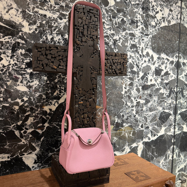 HERMES Lindy Mini "Mauve Sylvestre" U刻印 エルメス リンディミニ "モーヴシルベストル" レザーショルダーバッグ U刻印