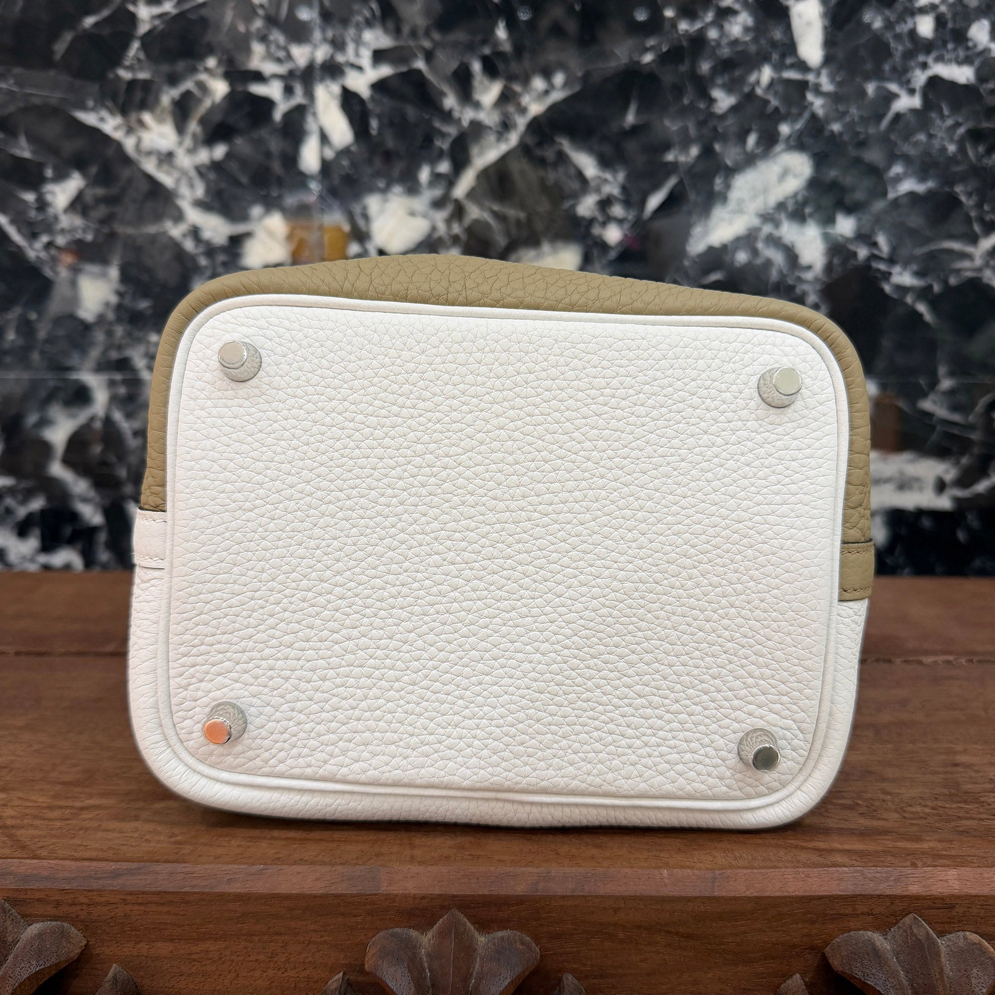 HERMES Picotin Lock Casaque 18(PM) "Beige Marfa / Nata/Macassar" W刻印 エルメス ピコタンロック カザックドゥ 18(PM) "ベージュ マルファ×ナタ/マカサー" W刻印
