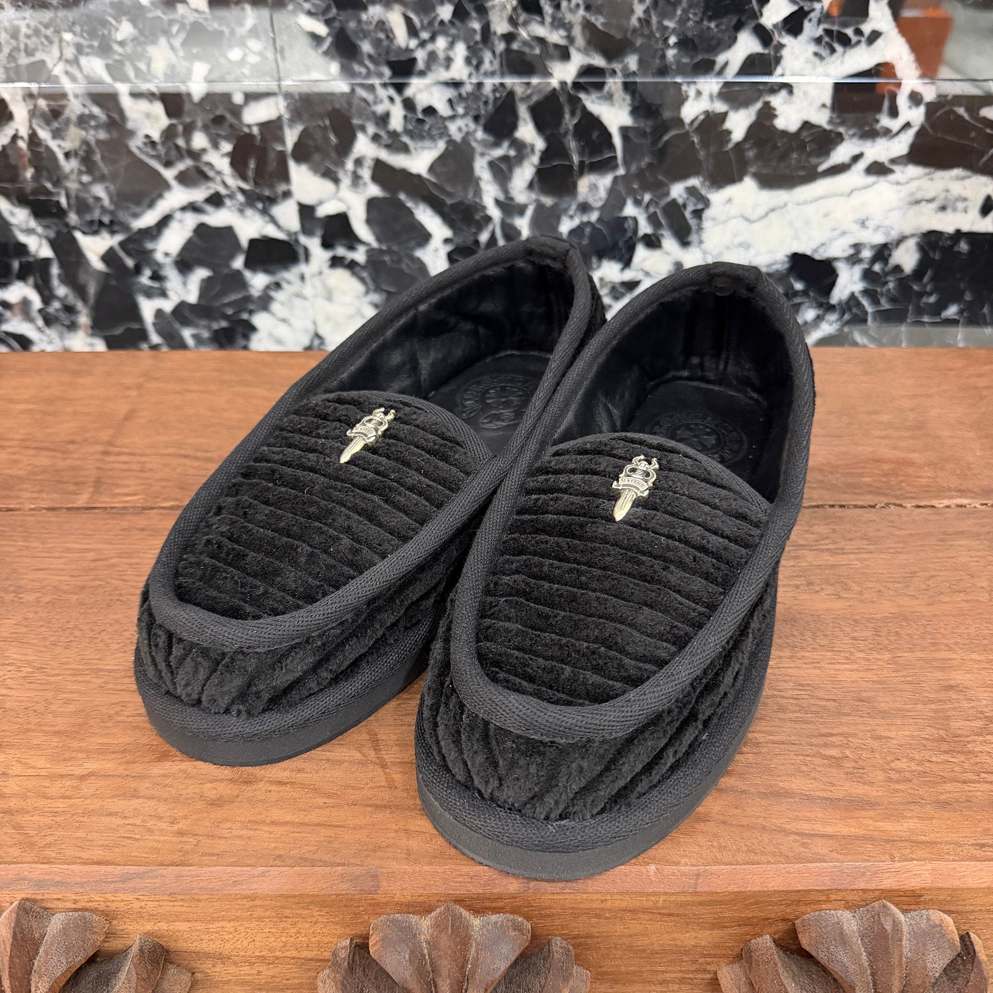 CHROME HEARTS Dagger Corduroy Slip On Size 36 クロムハーツ ダガー コーデュロイ スリッポン スリッパ シューズ サイズ36