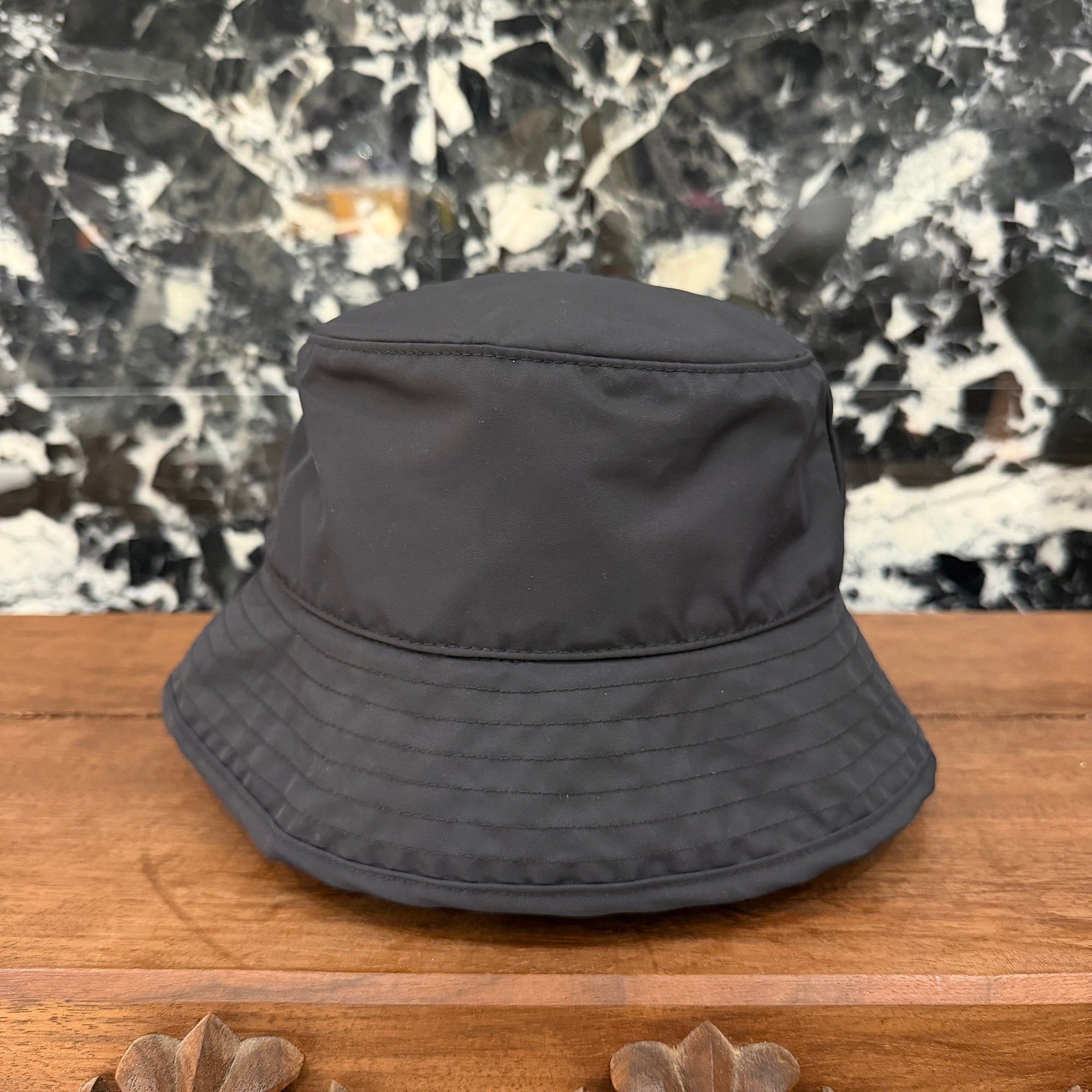 CHROME HEARTS 1 Cross Leather Patch Nylon Bucket Hat Size M (58.5cm) クロムハーツ 1クロス レザーパッチ ナイロン バケットハット サイズM (58.5cm)