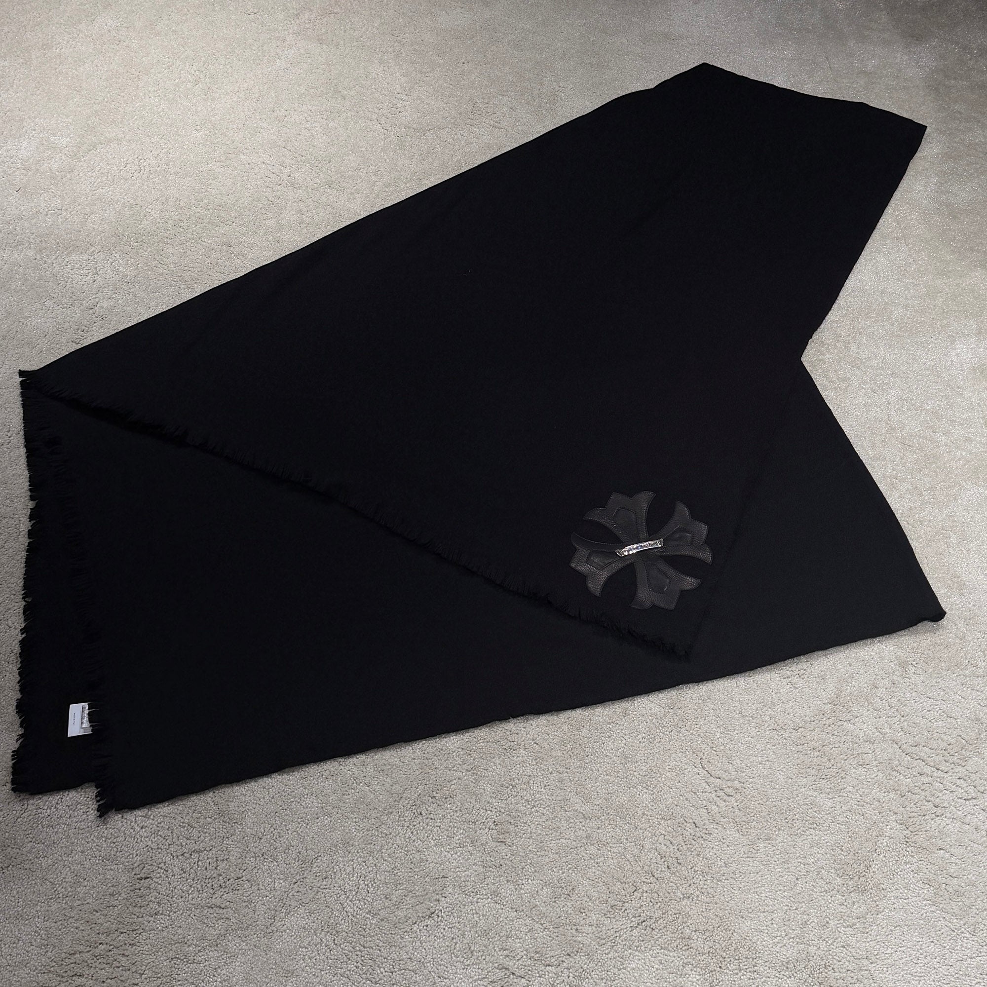 CHROME HEARTS CH Plus Leather Patch Cashmere Blanket クロムハーツ CHプラス レザーパッチ カシミヤ ブランケット