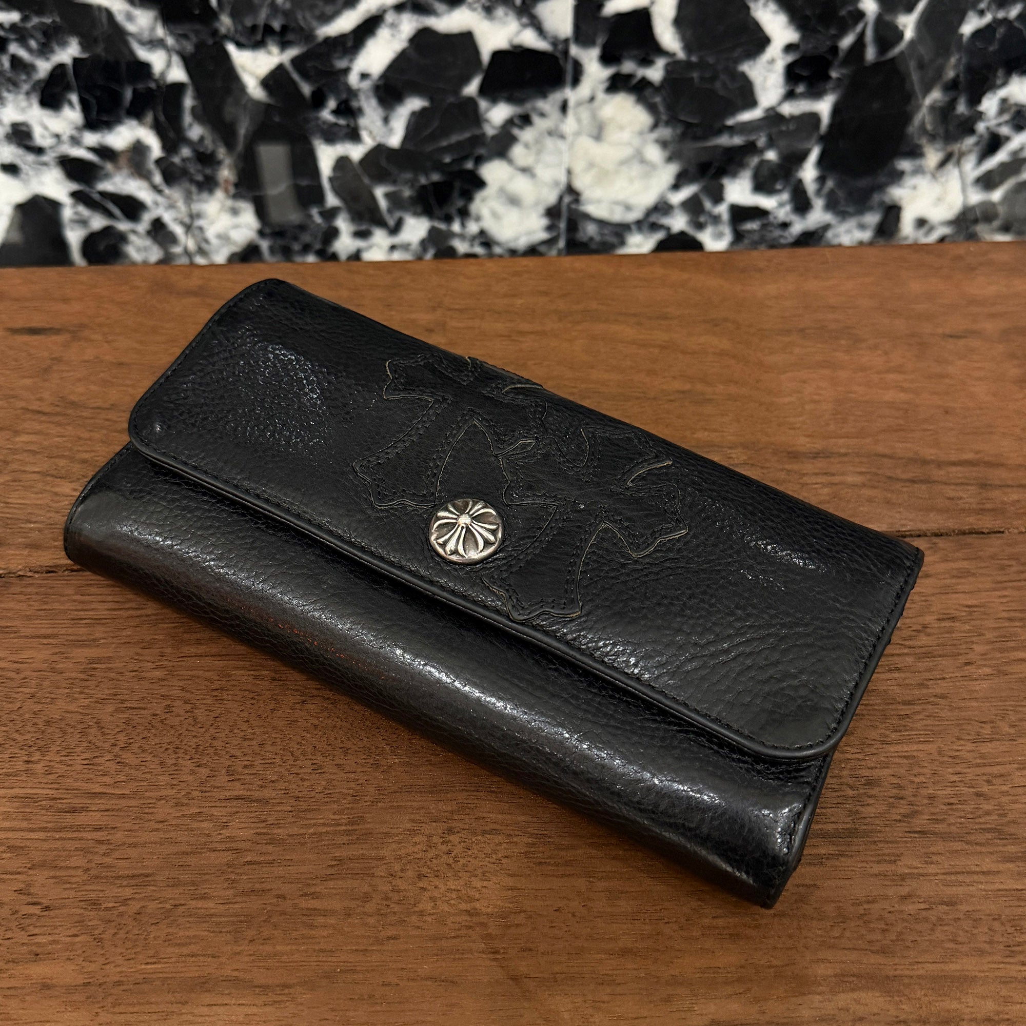 CHROME HEARTS 2 Cross Patch Judy Cross Ball Wallet クロムハーツ 2クロスパッチ ジュディ クロスボール ウォレット