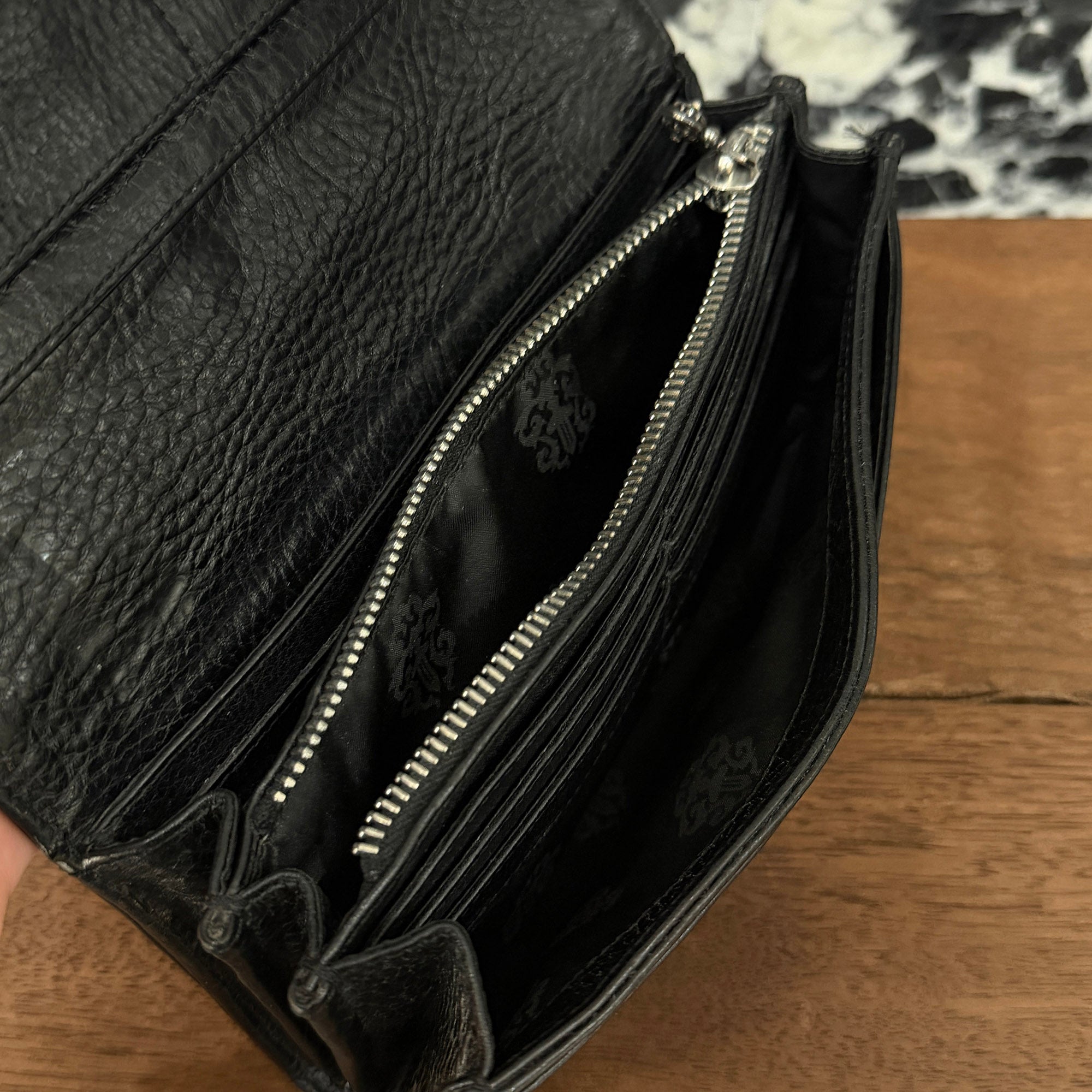 CHROME HEARTS 2 Cross Patch Judy Cross Ball Wallet クロムハーツ 2クロスパッチ ジュディ クロスボール ウォレット