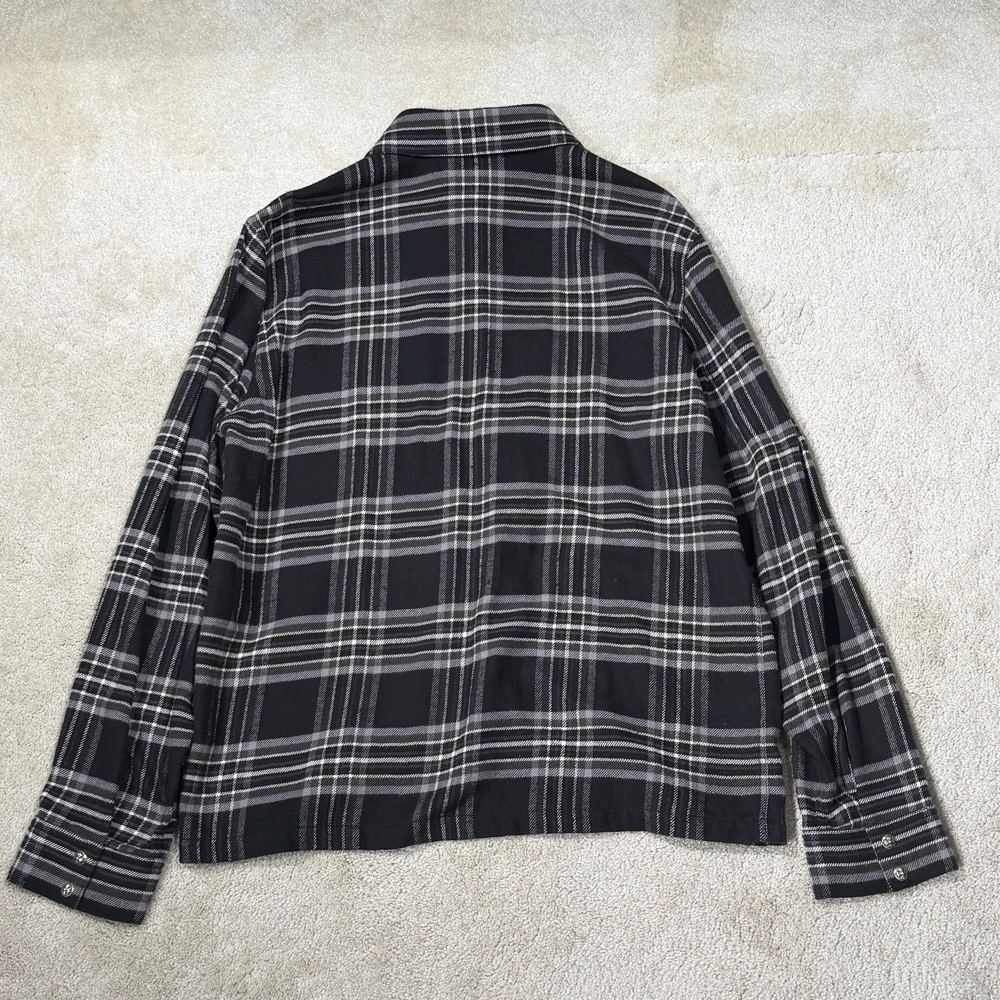 CHROME HEARTS Y NOT Cross Ball Button Check Shirt Size M クロムハーツ ワイノット クロスボールボタン チェックシャツ サイズM