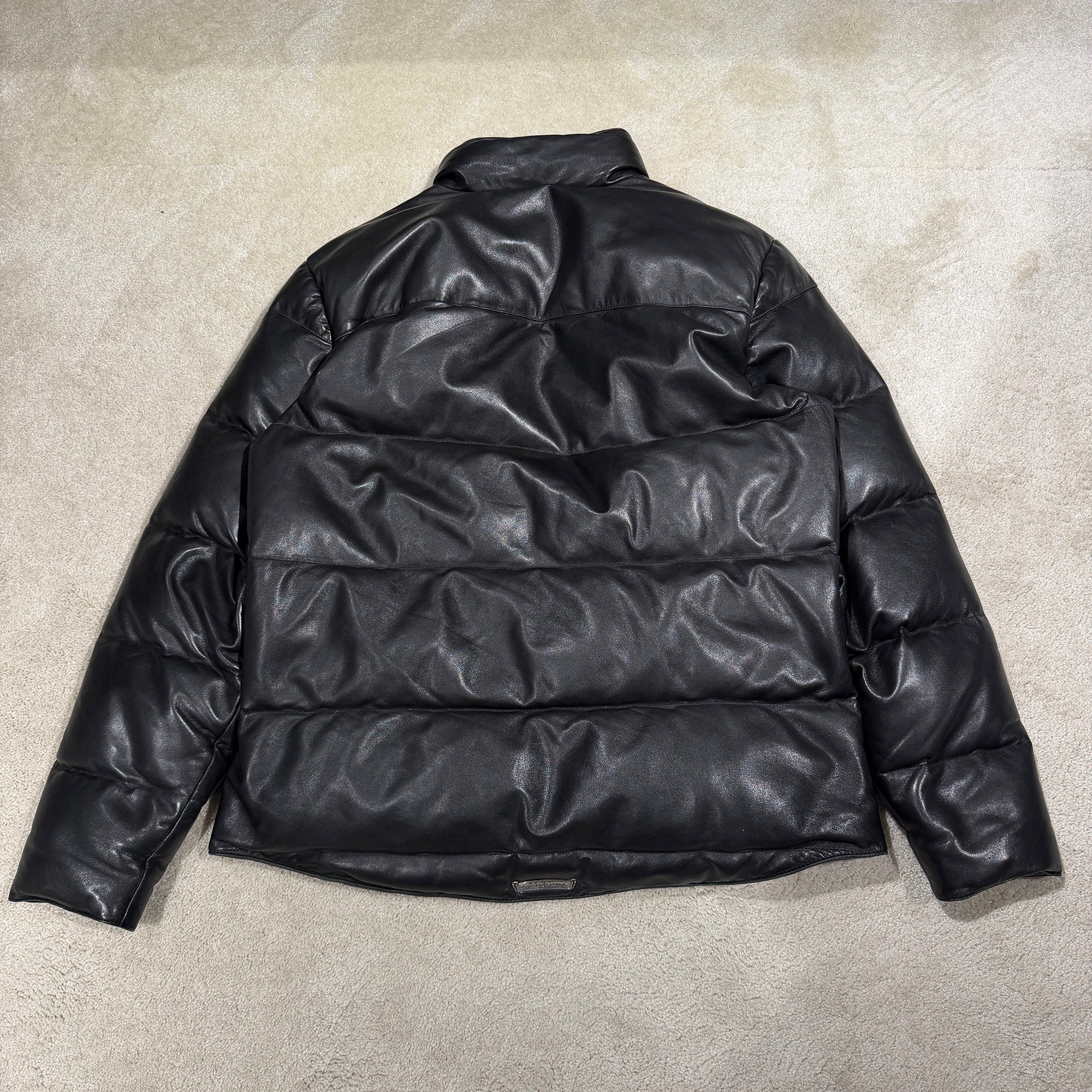 CHROME HEARTS Leather Stiff Down Jacket Size XL クロムハーツ レザー スティッフ ダウンジャケット サイズXL