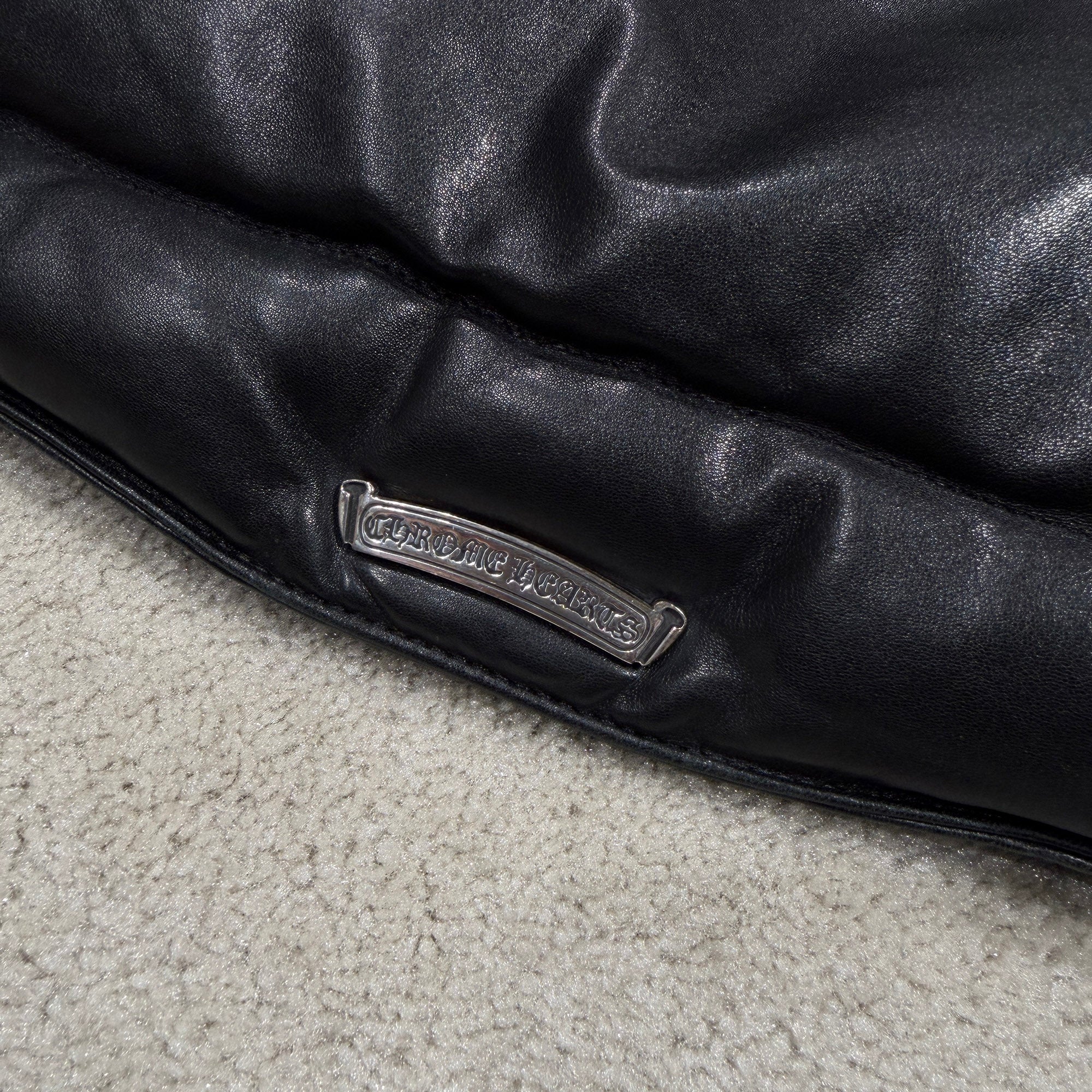CHROME HEARTS Leather Stiff Down Jacket Size XL クロムハーツ レザー スティッフ ダウンジャケット サイズXL