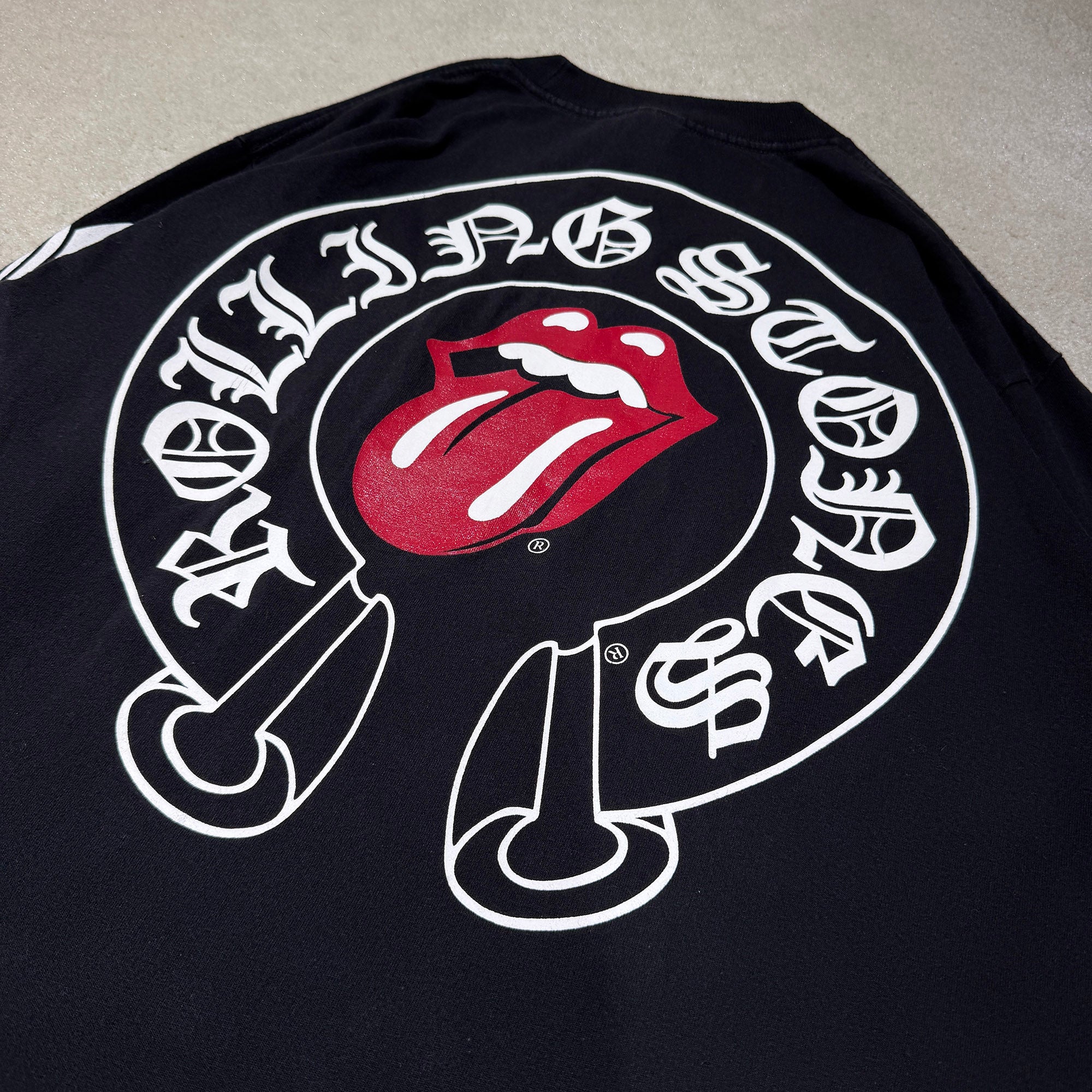 CHROME HEARTS × The Rolling Stones Lip & Tongue Horseshoe Long Sleeve Tee Size L クロムハーツ × ザ ローリングストーンズ リップ&タン ホースシュー ロングスリーブ Tシャツ サイズL