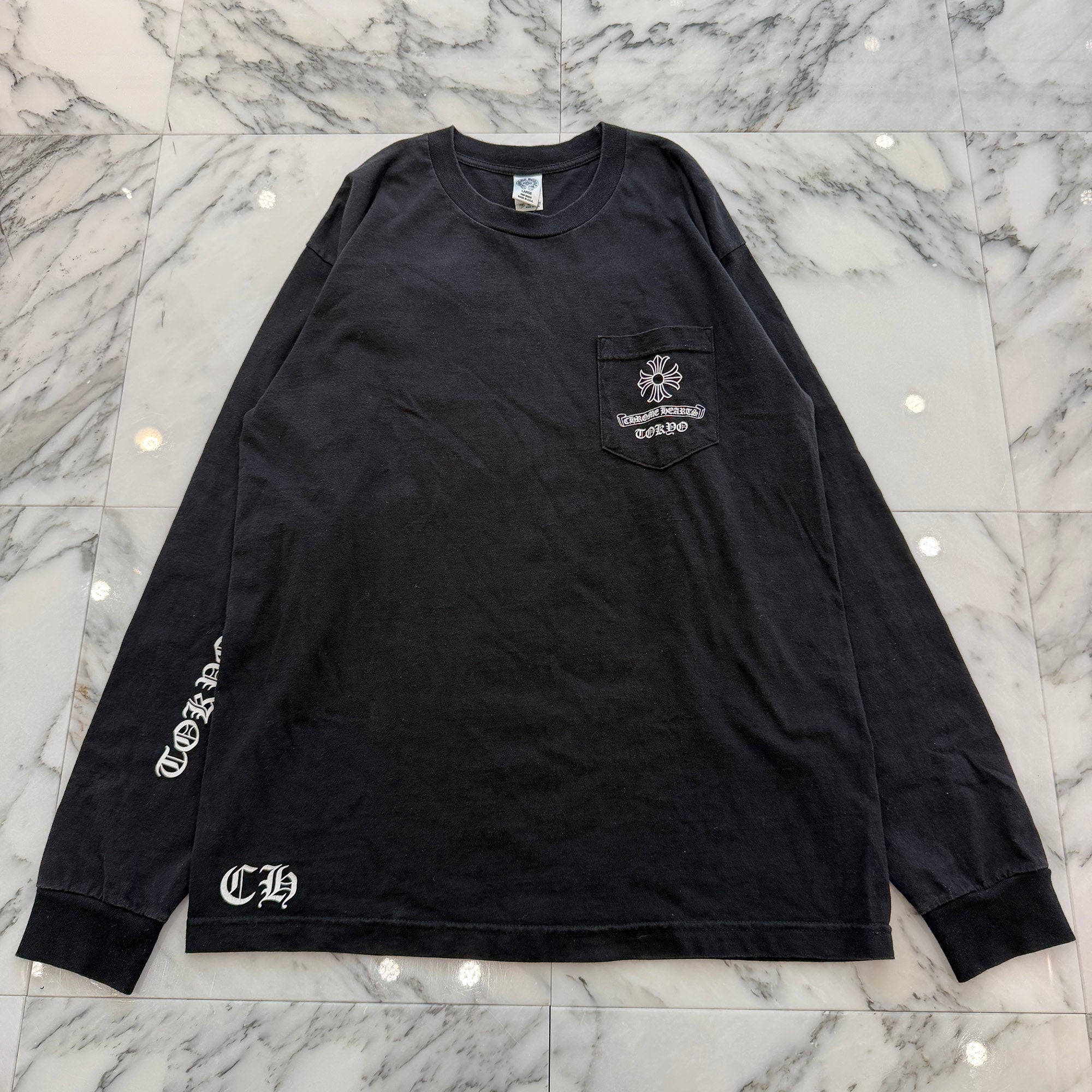 CHROME HEARTS TOKYO Limited Back CH Plus Print Long Sleeve Tee Size L クロムハーツ 東京限定 バック CHプラス プリント ロングスリーブTシャツ サイズL