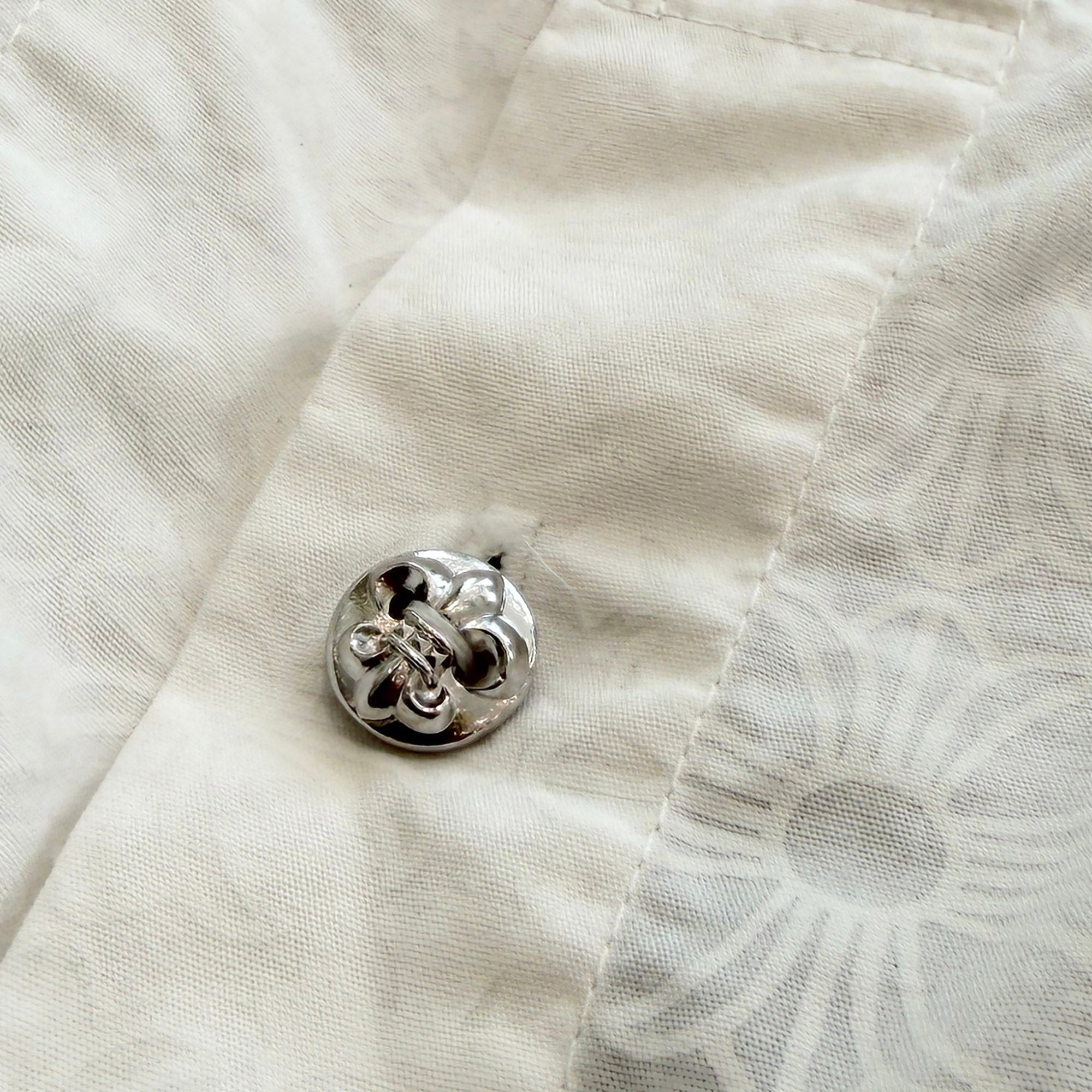 CHROME HEARTS CH Plus Pattern Vine Dagger Embroidery BS Flare Button Boxers Shorts Size MD (74-79) クロムハーツ CHプラスパターン ヴァインダガー刺繍 BSフレアボタン ボクサーショーツ サイズMD (74-79)