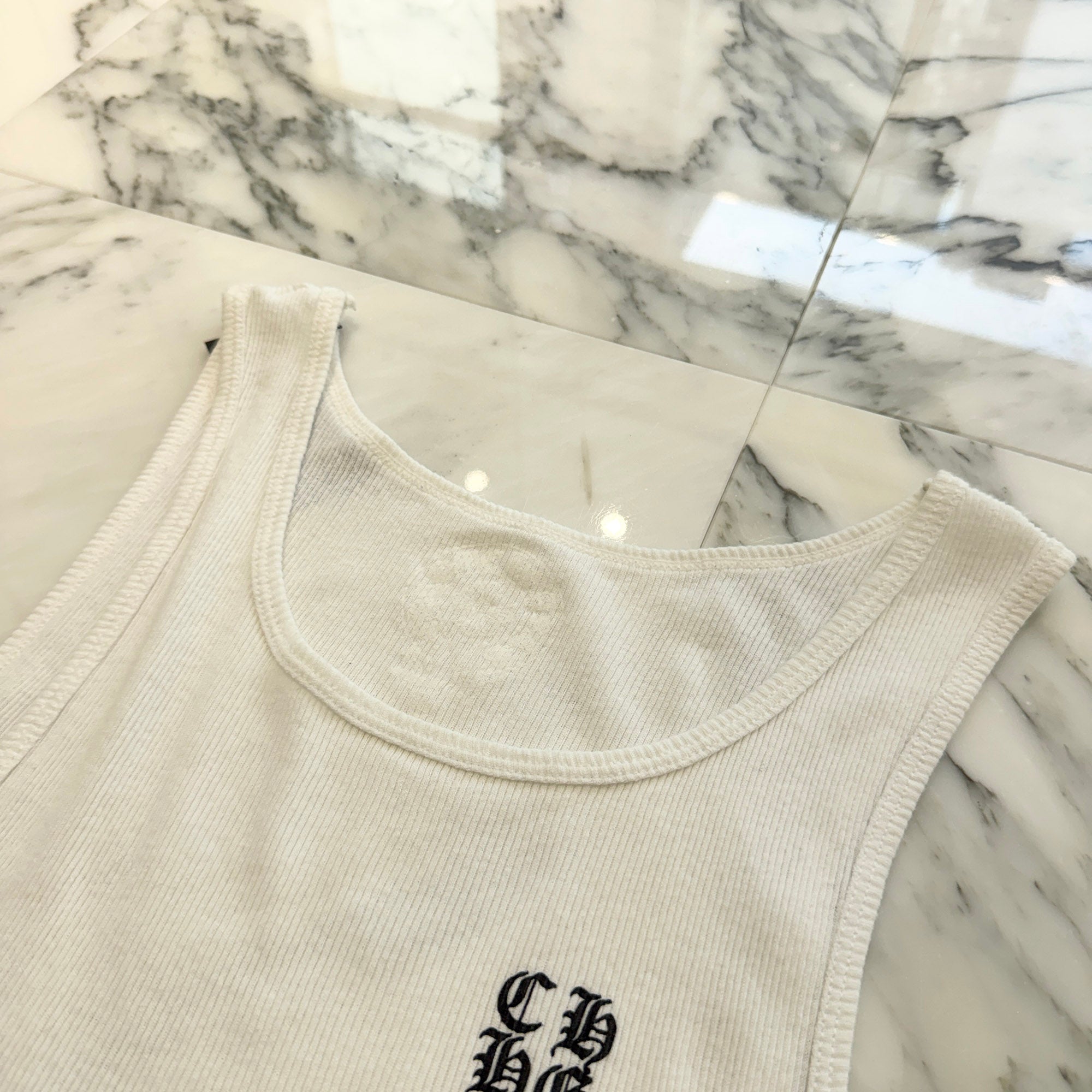 CHROME HEARTS Vertical Side Logo Tank Top クロムハーツ ヴァーティカル サイドロゴ タンクトップ