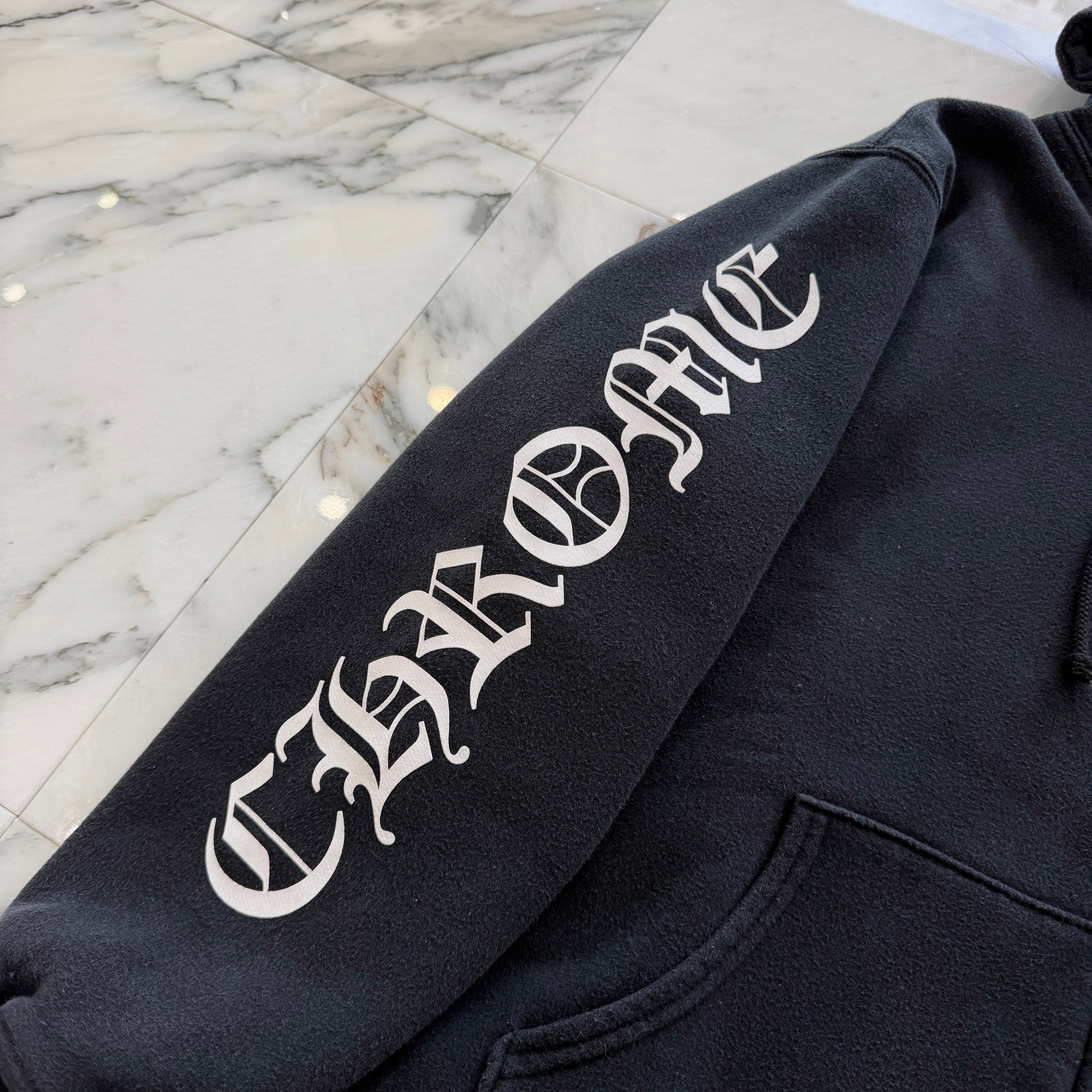 CHROME HEARTS Hooded Fuck You Horseshoe Thermal Zip Up Hoodie Size L クロムハーツ フーデッド ファックュー ホースシュー サーマルジップアップフーディ サイズL